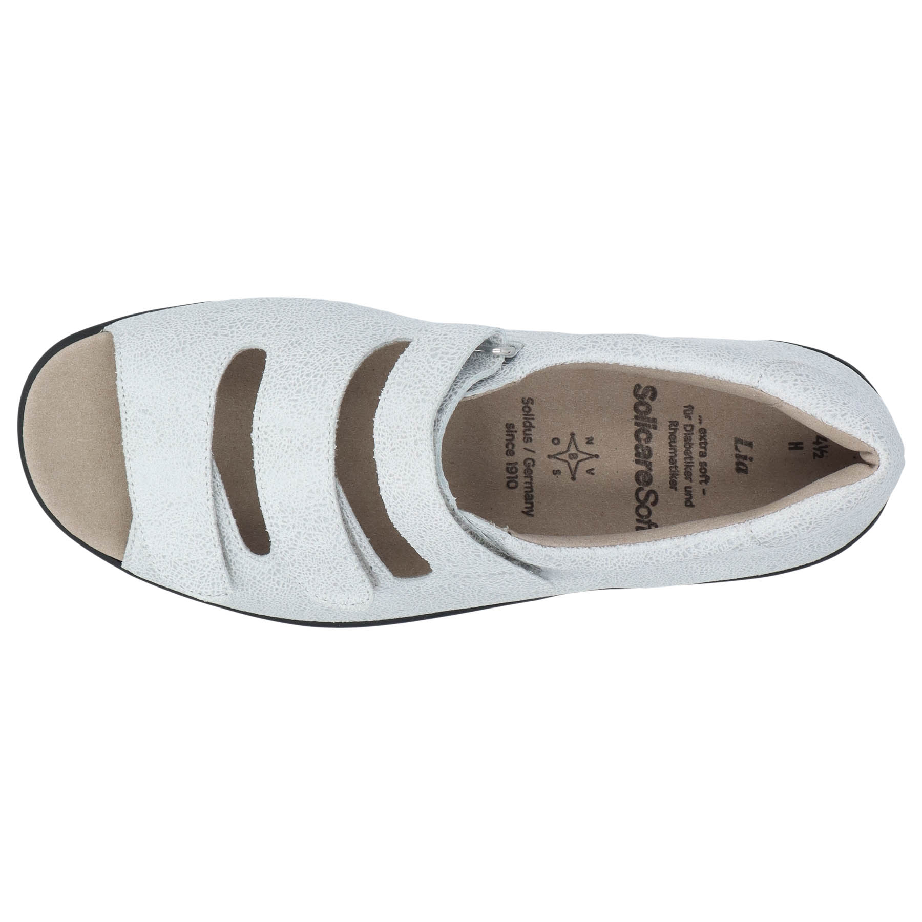 weiße sandale draufsicht