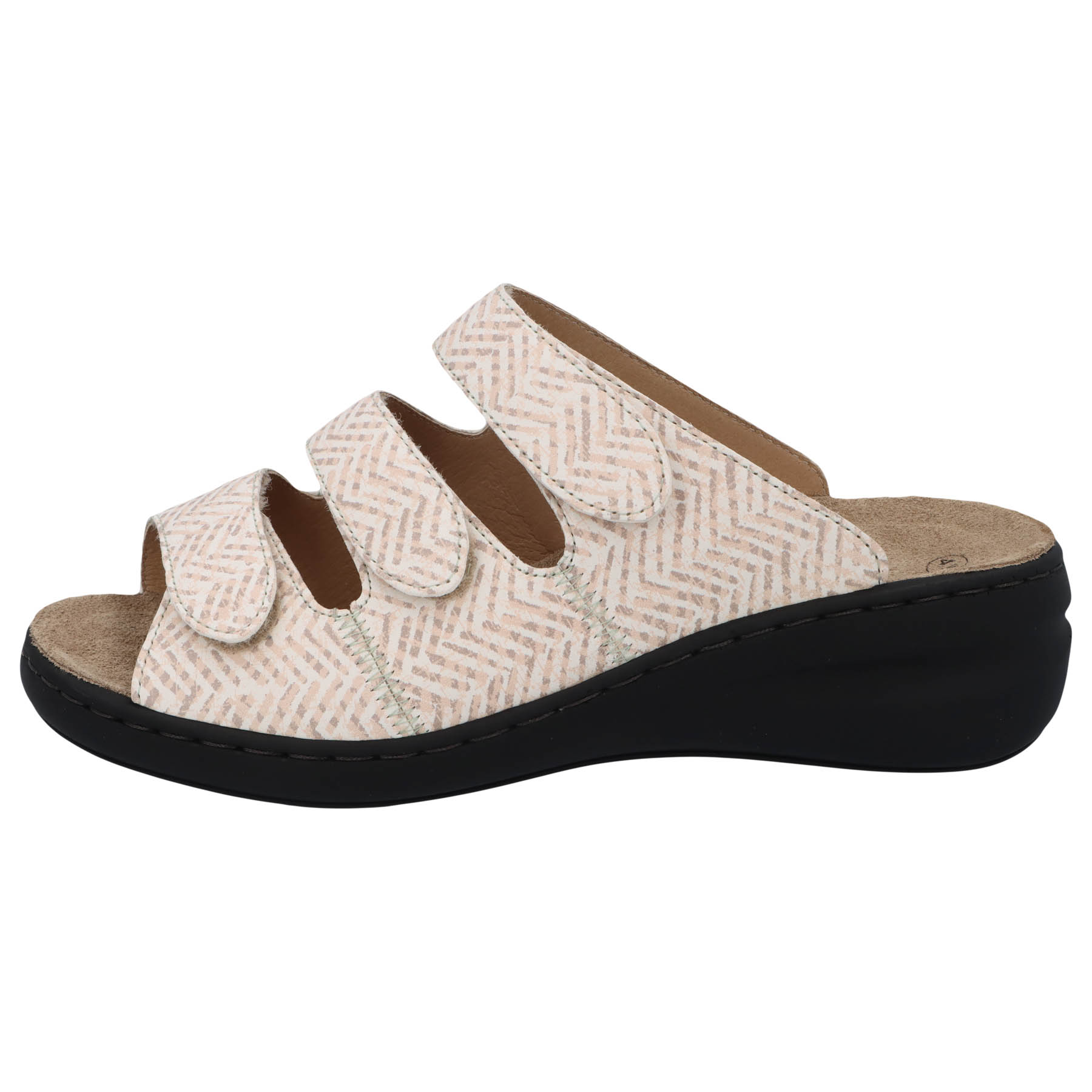 mehrfarbige pantolette seitenansicht links