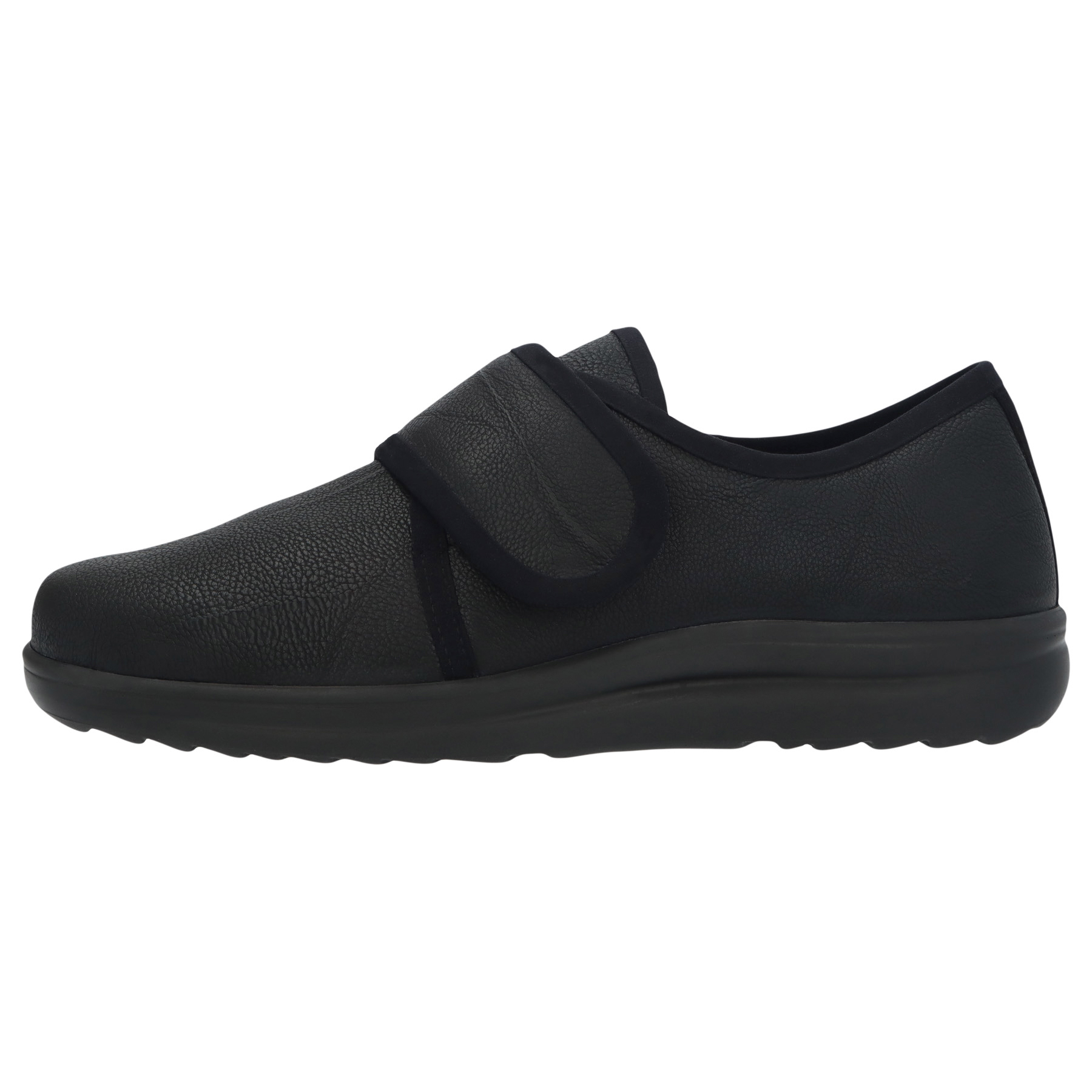 schwarze halbschuh seitenansicht links