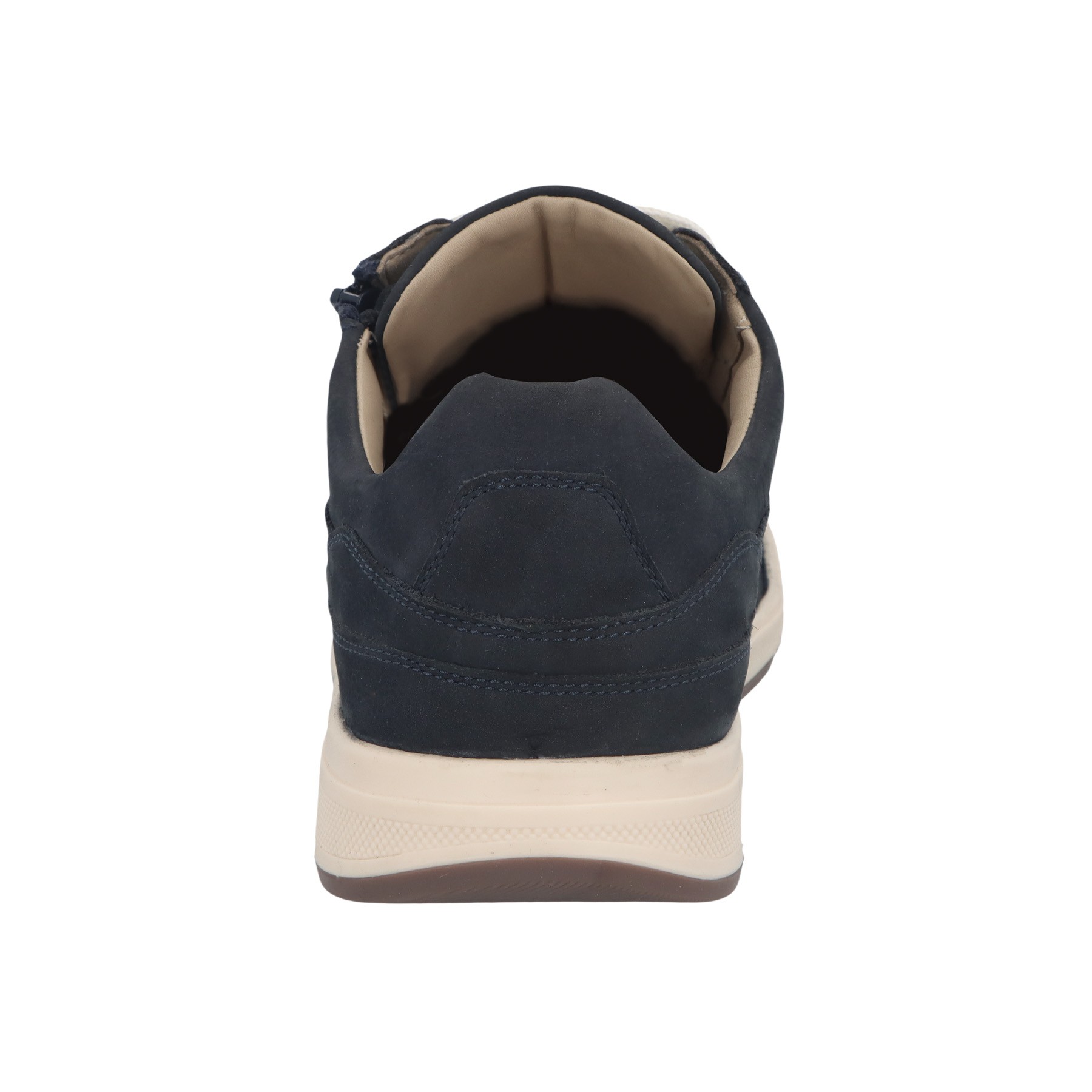 blaue halbschuh hinteransicht