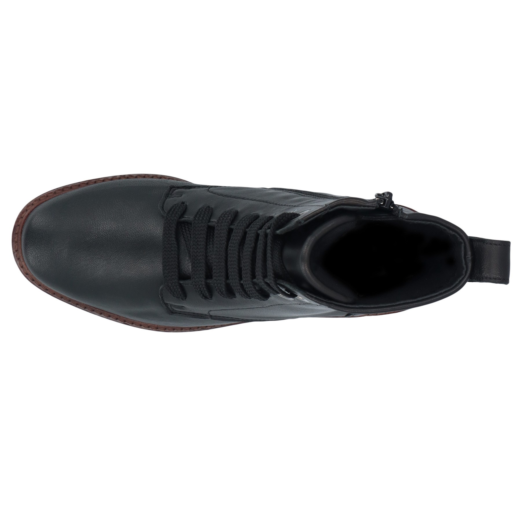 schwarze stiefel draufsicht