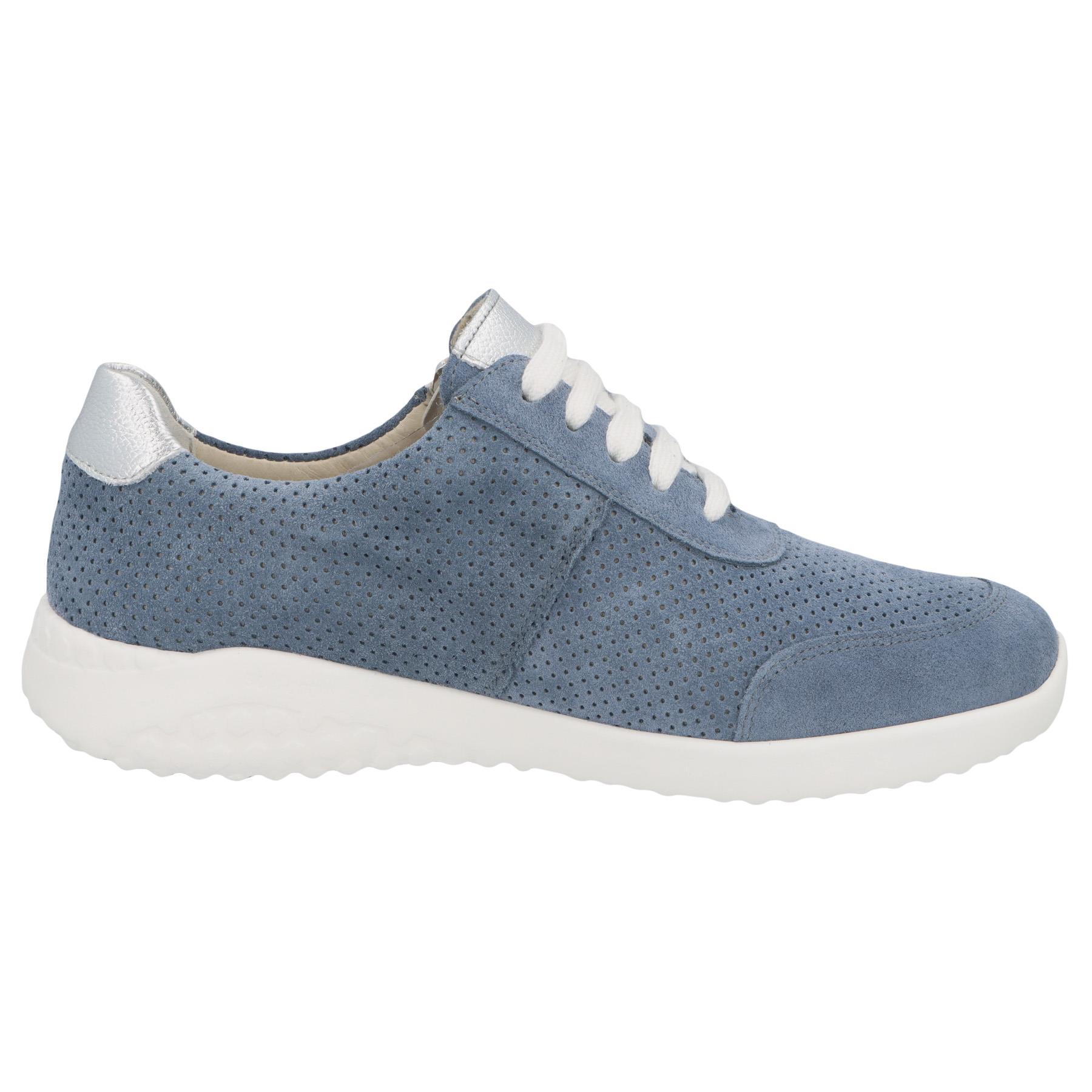blaue halbschuh seitenansicht rechts