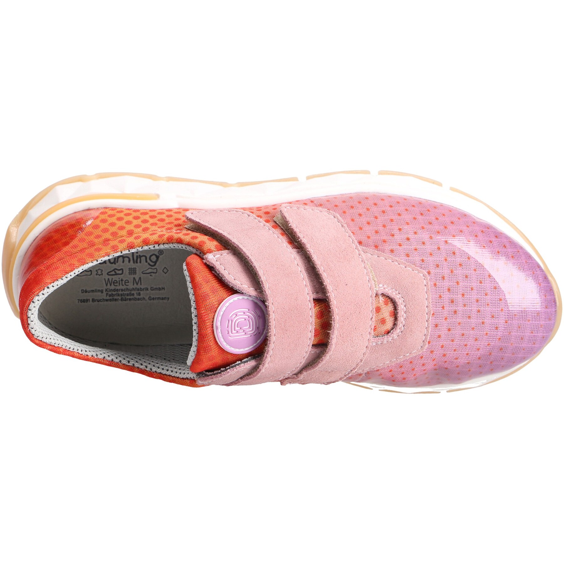 mehrfarbige sneaker draufsicht