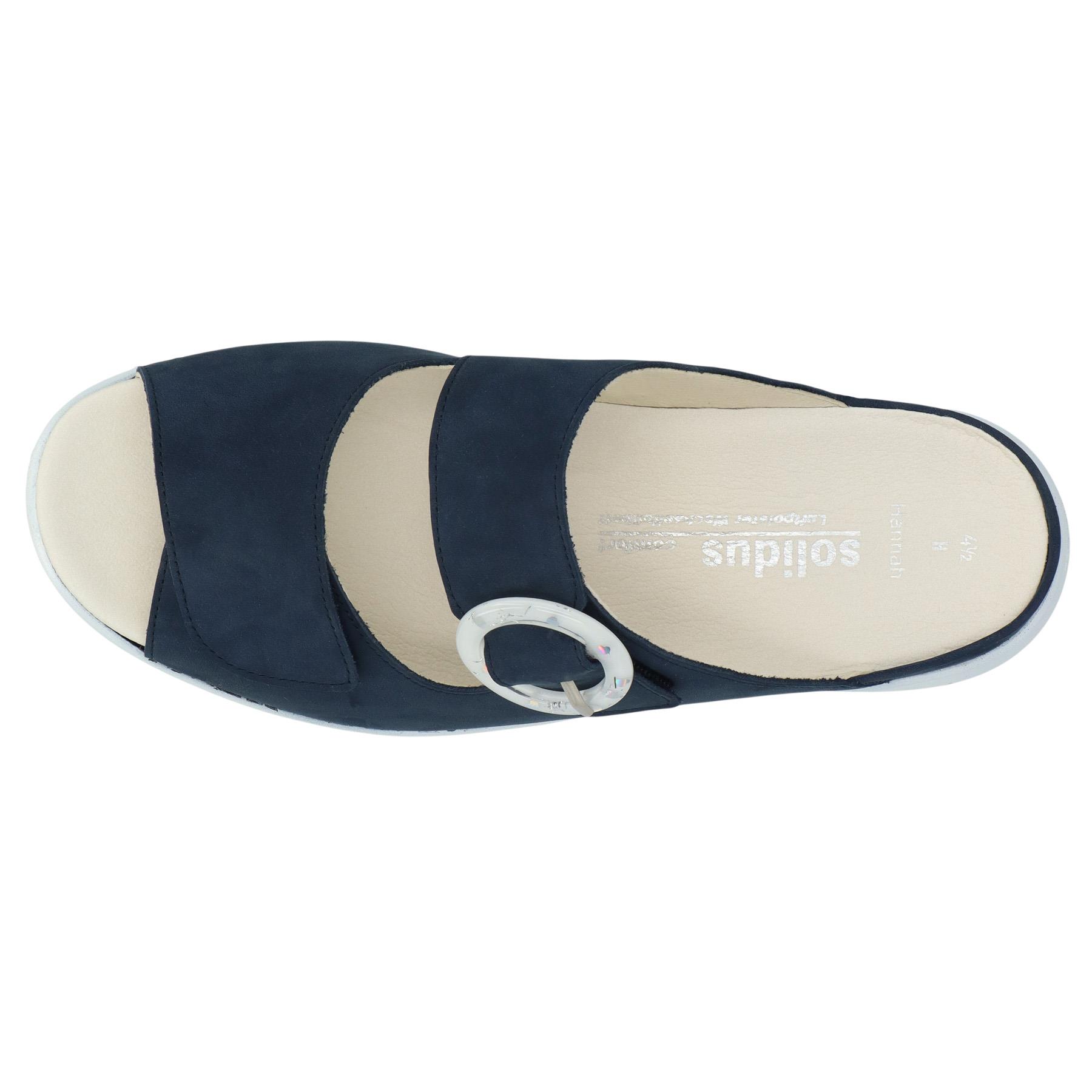 blaue pantolette draufsicht