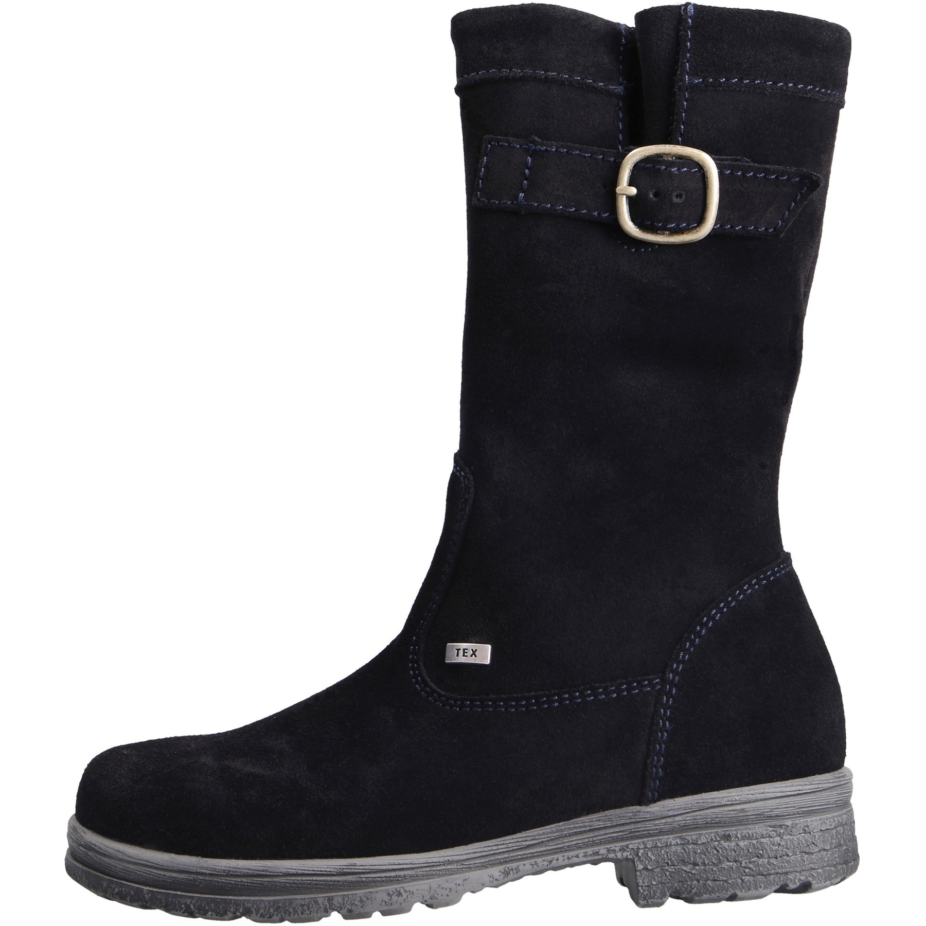 blaue stiefel seitenansicht links