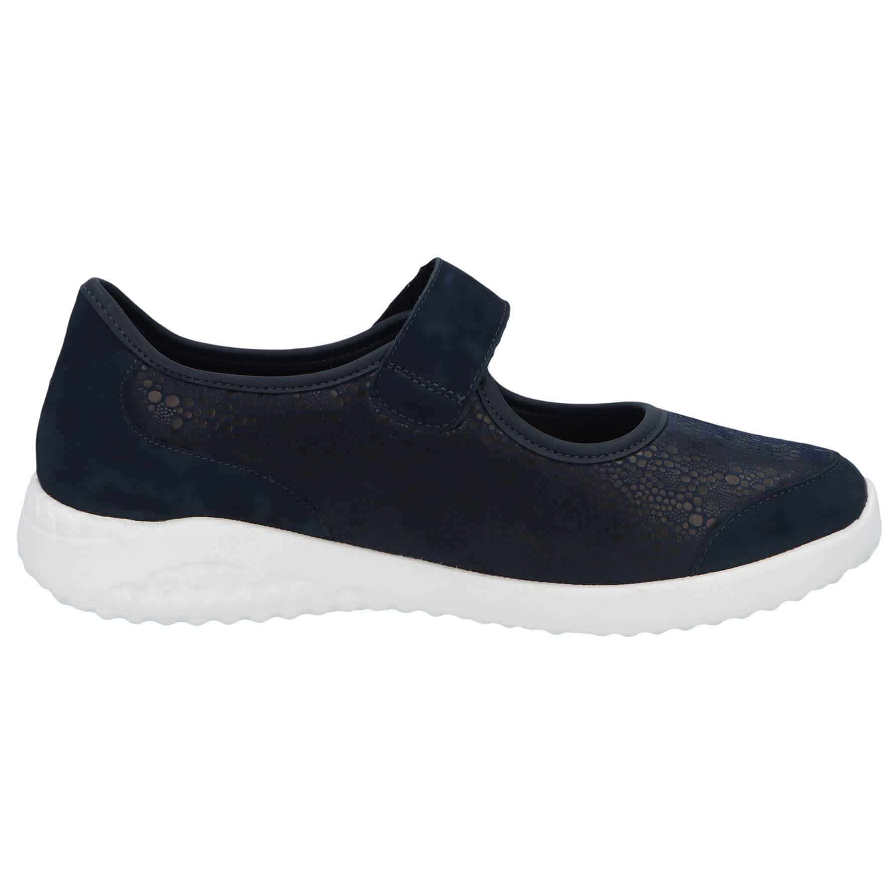 blaue halbschuh seitenansicht rechts