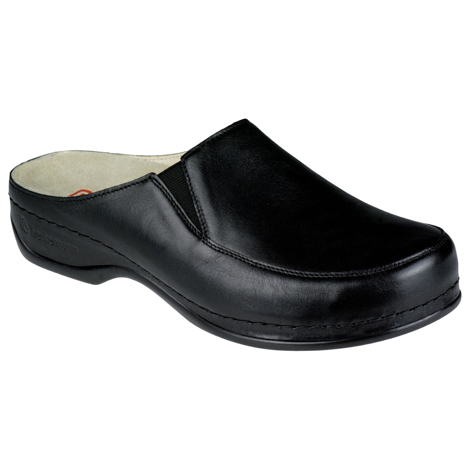 schwarze clogs 3-4 ansicht