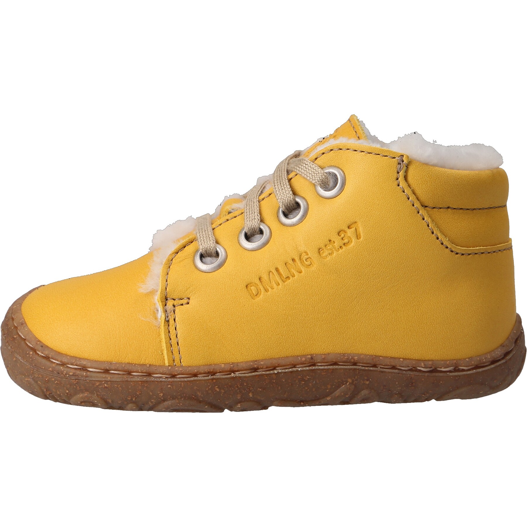 gelbe lauflernschuhe seitenansicht links