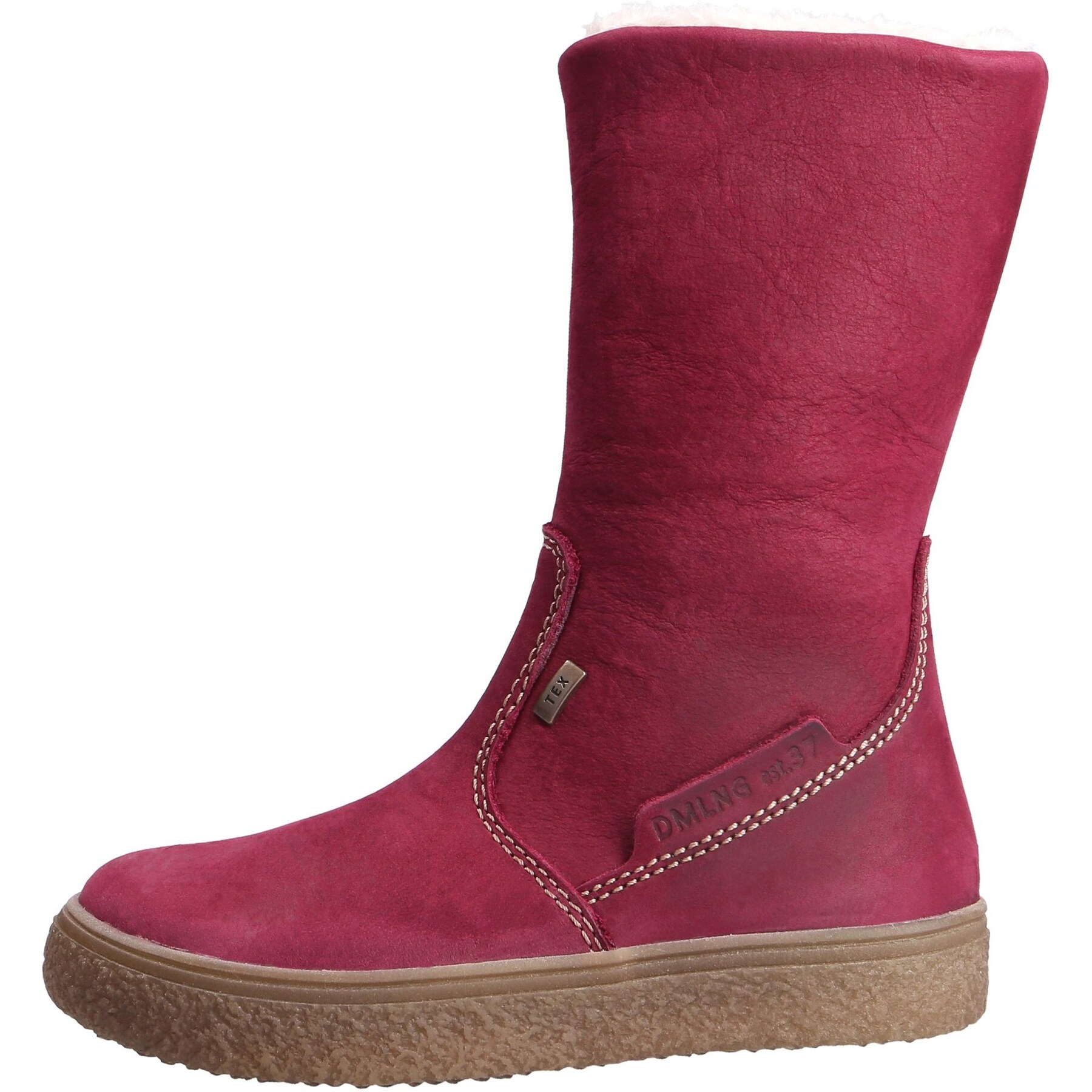 rote stiefel seitenansicht links