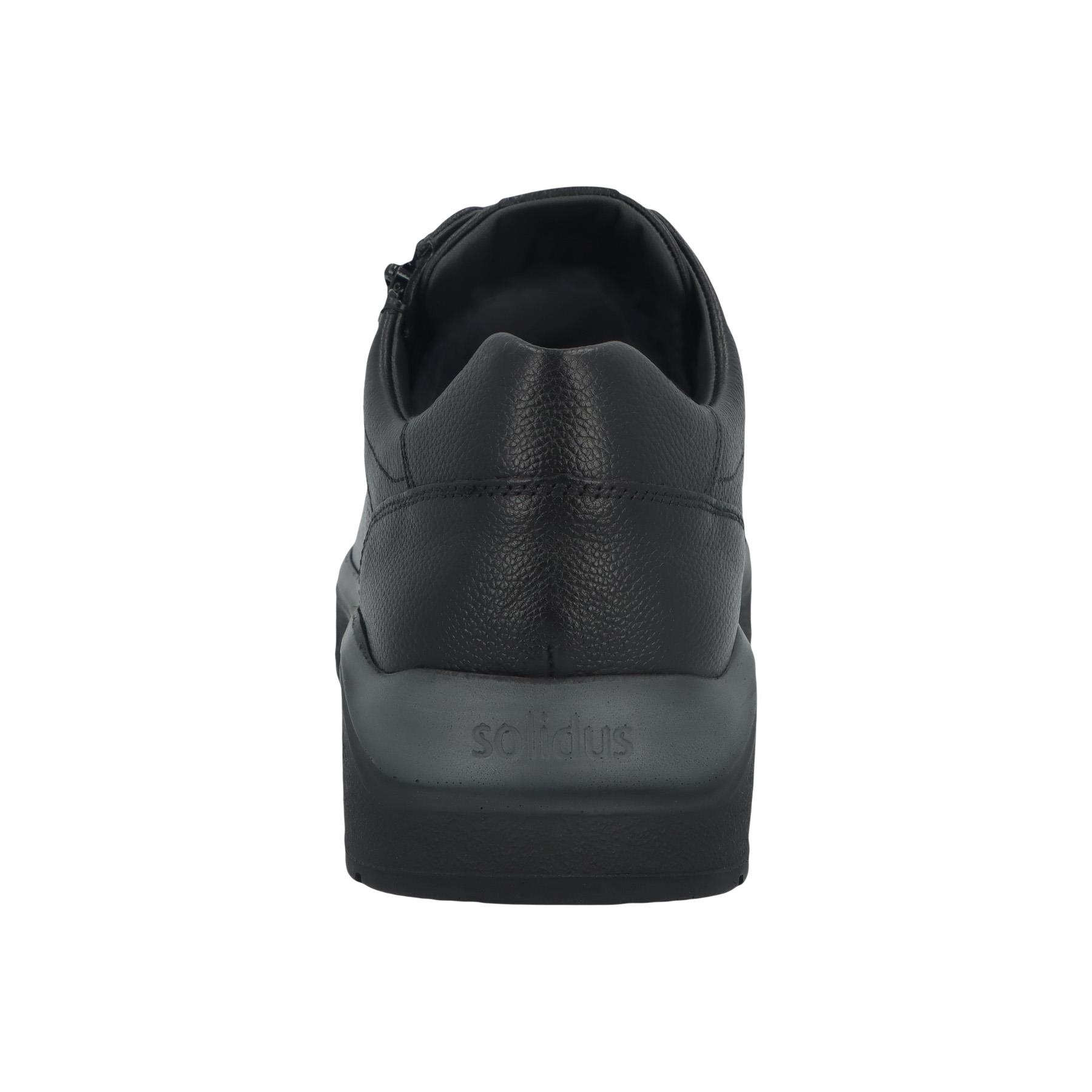 schwarze halbschuh hinteransicht