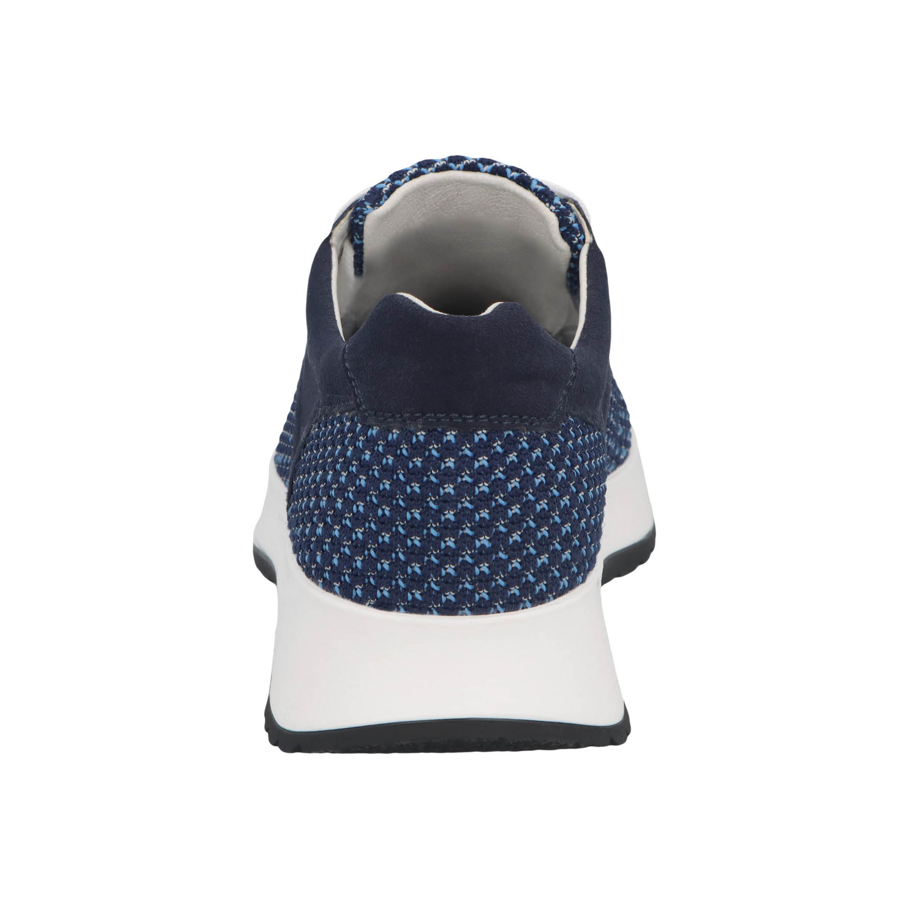 blaue halbschuh hinteransicht