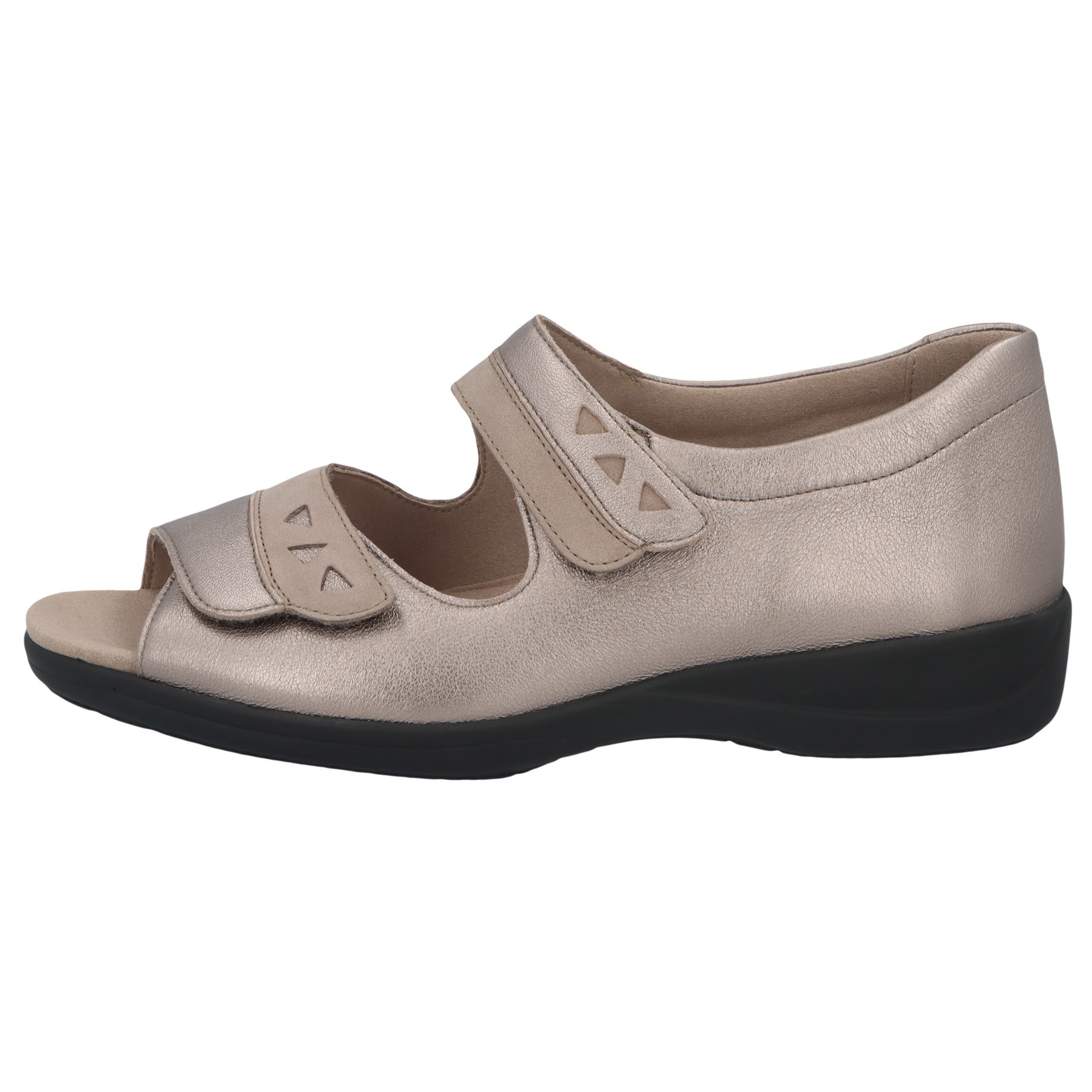 graue sandale seitenansicht links