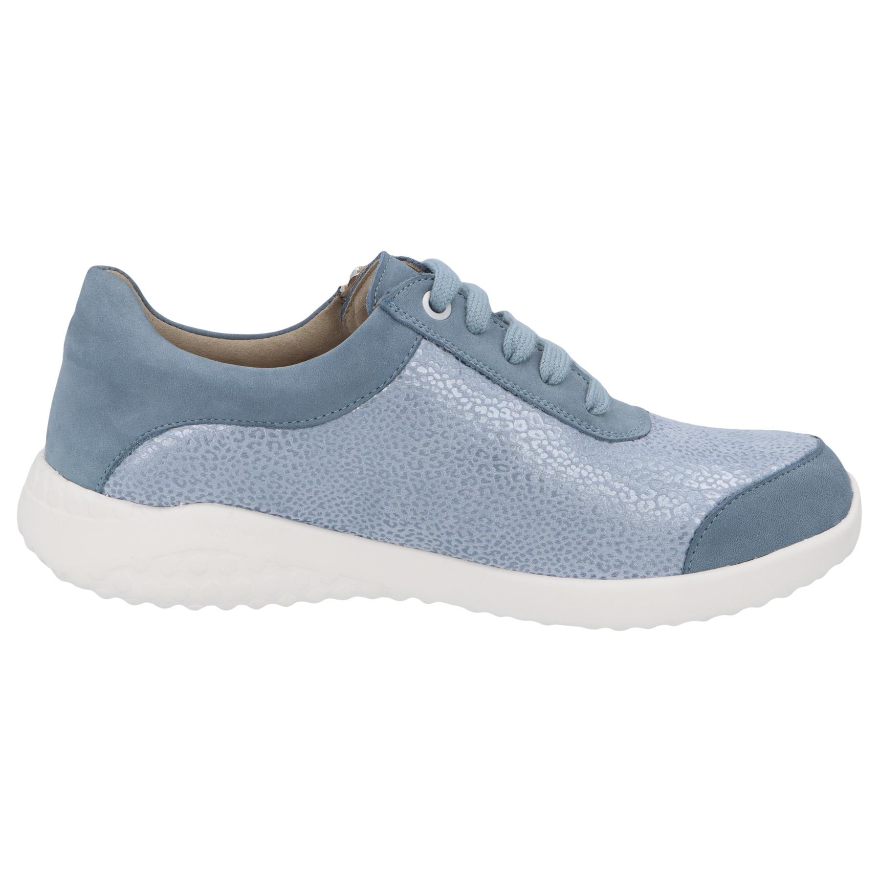 blaue halbschuh seitenansicht rechts