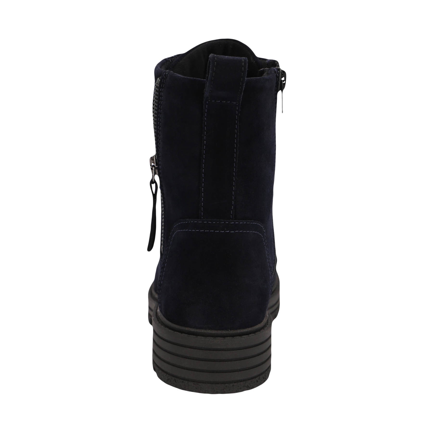 blaue stiefel hinteransicht