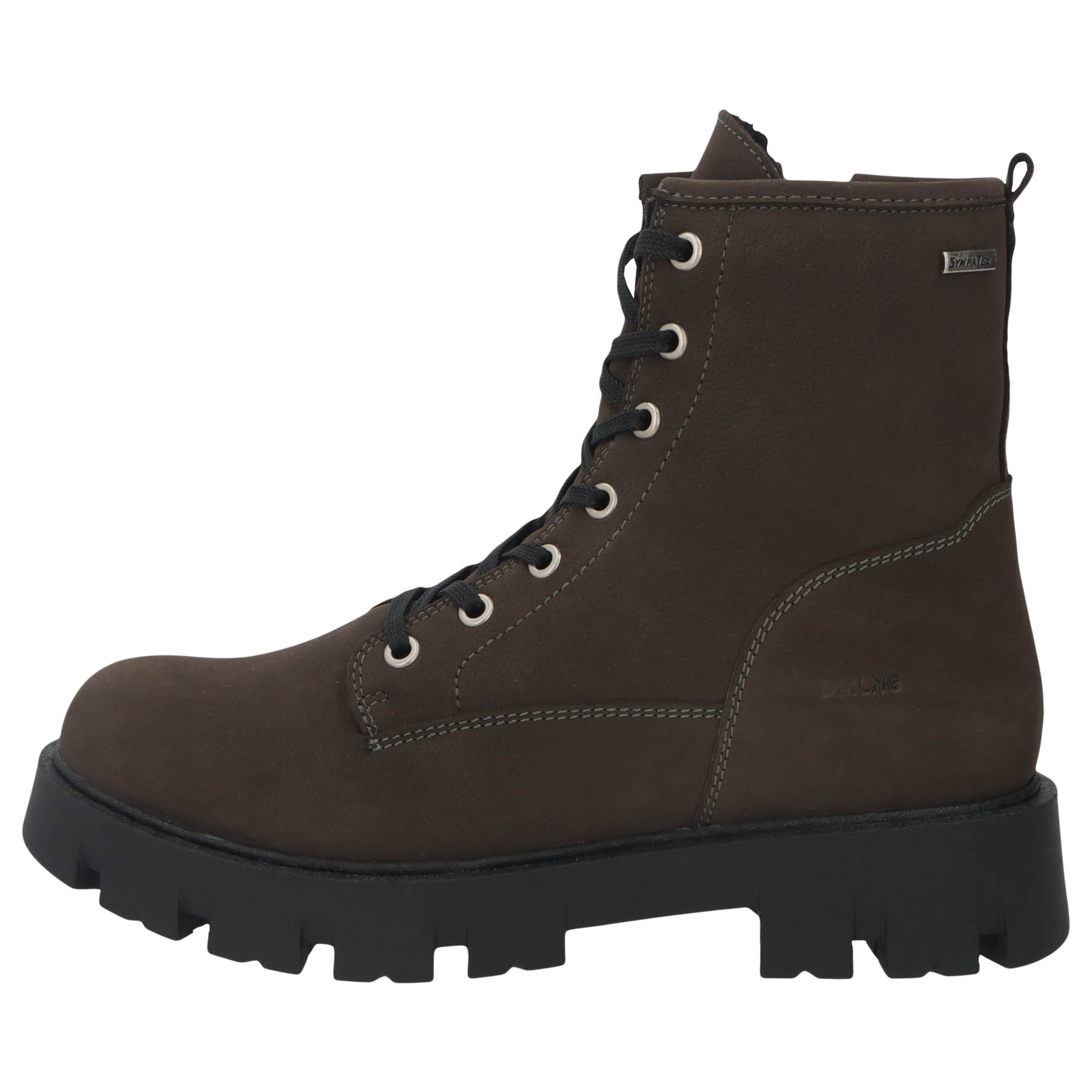 graue stiefeletten seitenansicht links