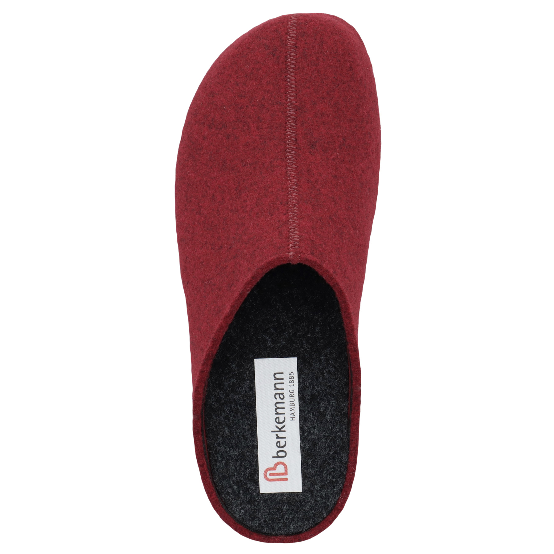 rote hausschuhe draufsicht