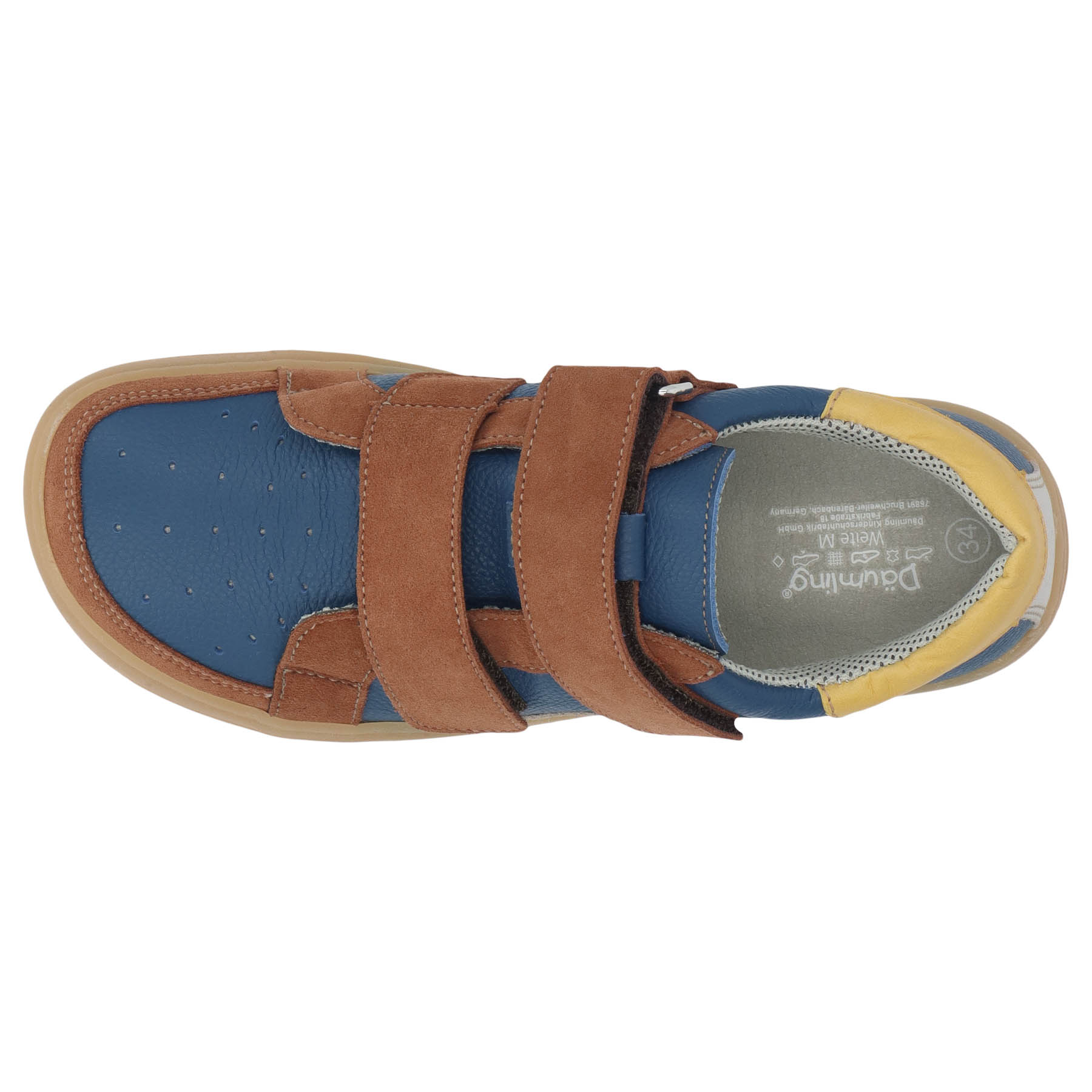 braune lauflernschuhe draufsicht