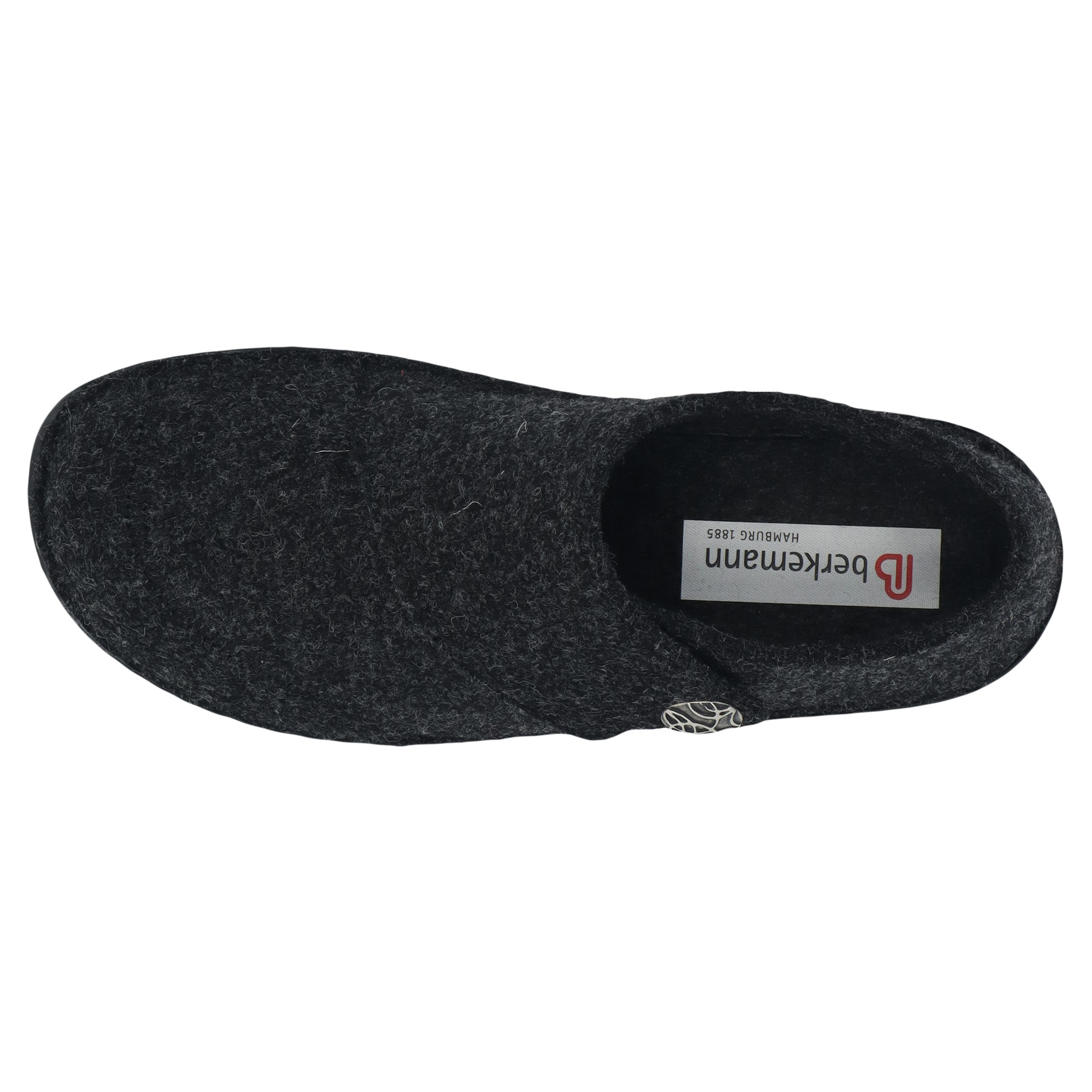 graue hausschuhe draufsicht