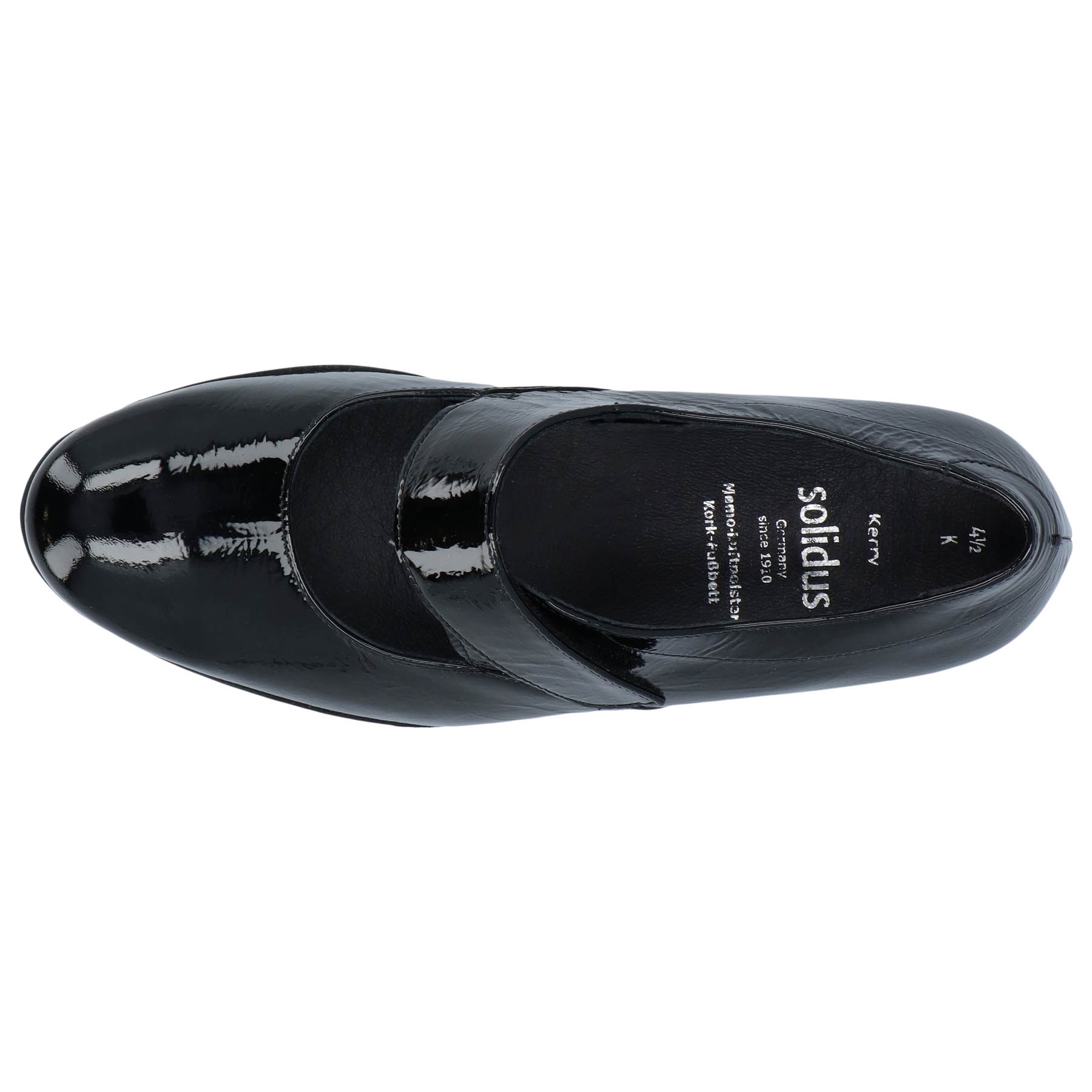 schwarze halbschuh draufsicht