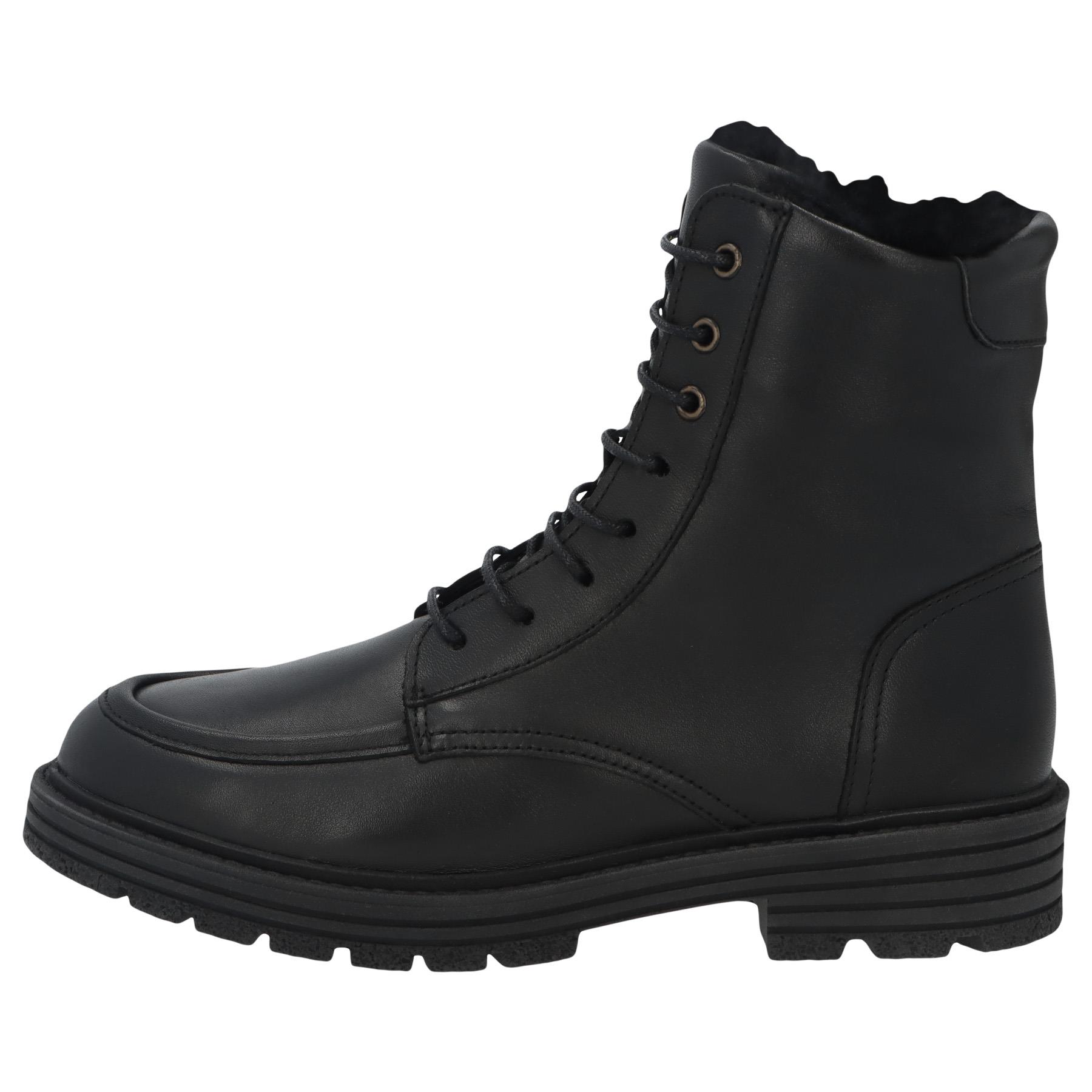 schwarze stiefel seitenansicht links