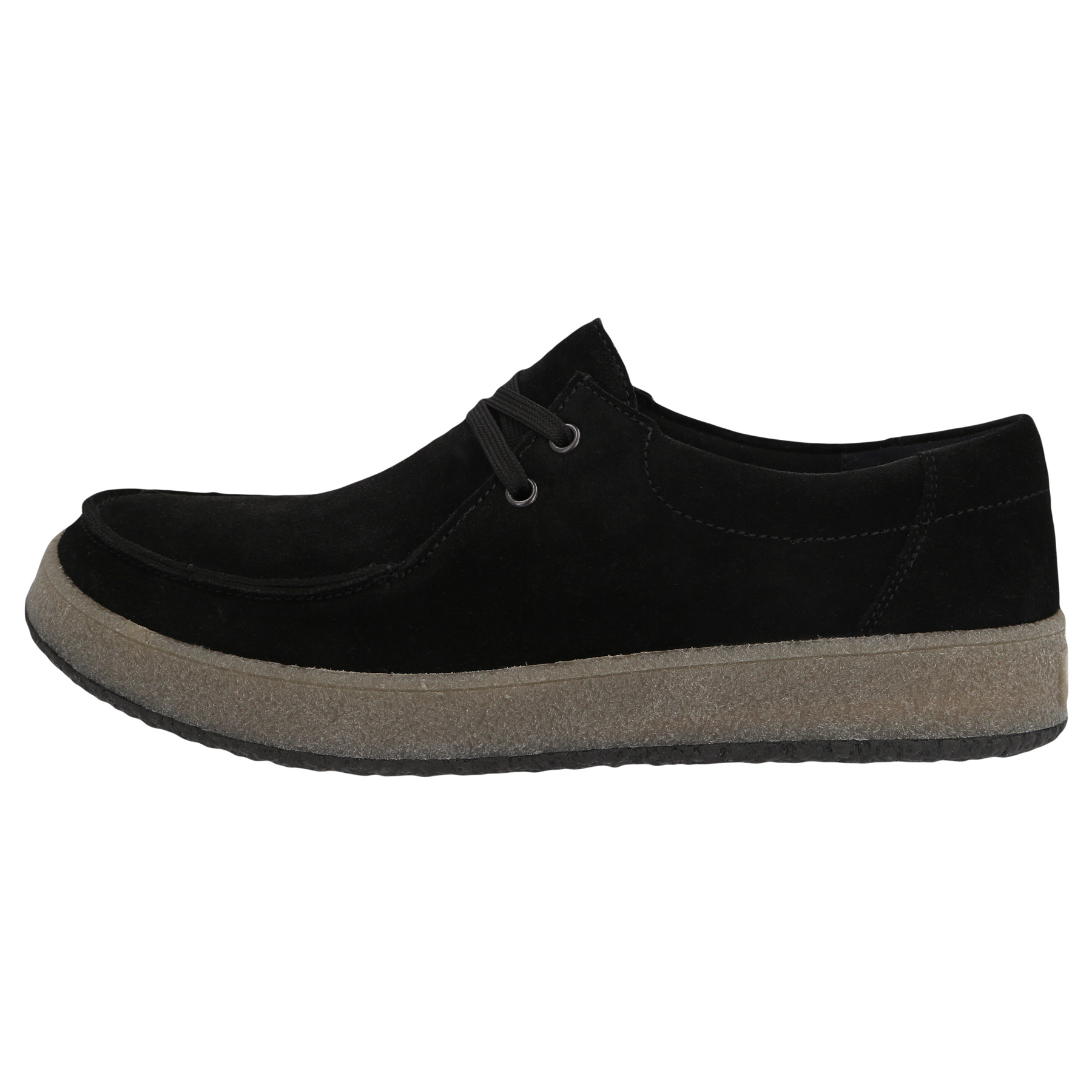 schwarze halbschuh seitenansicht links