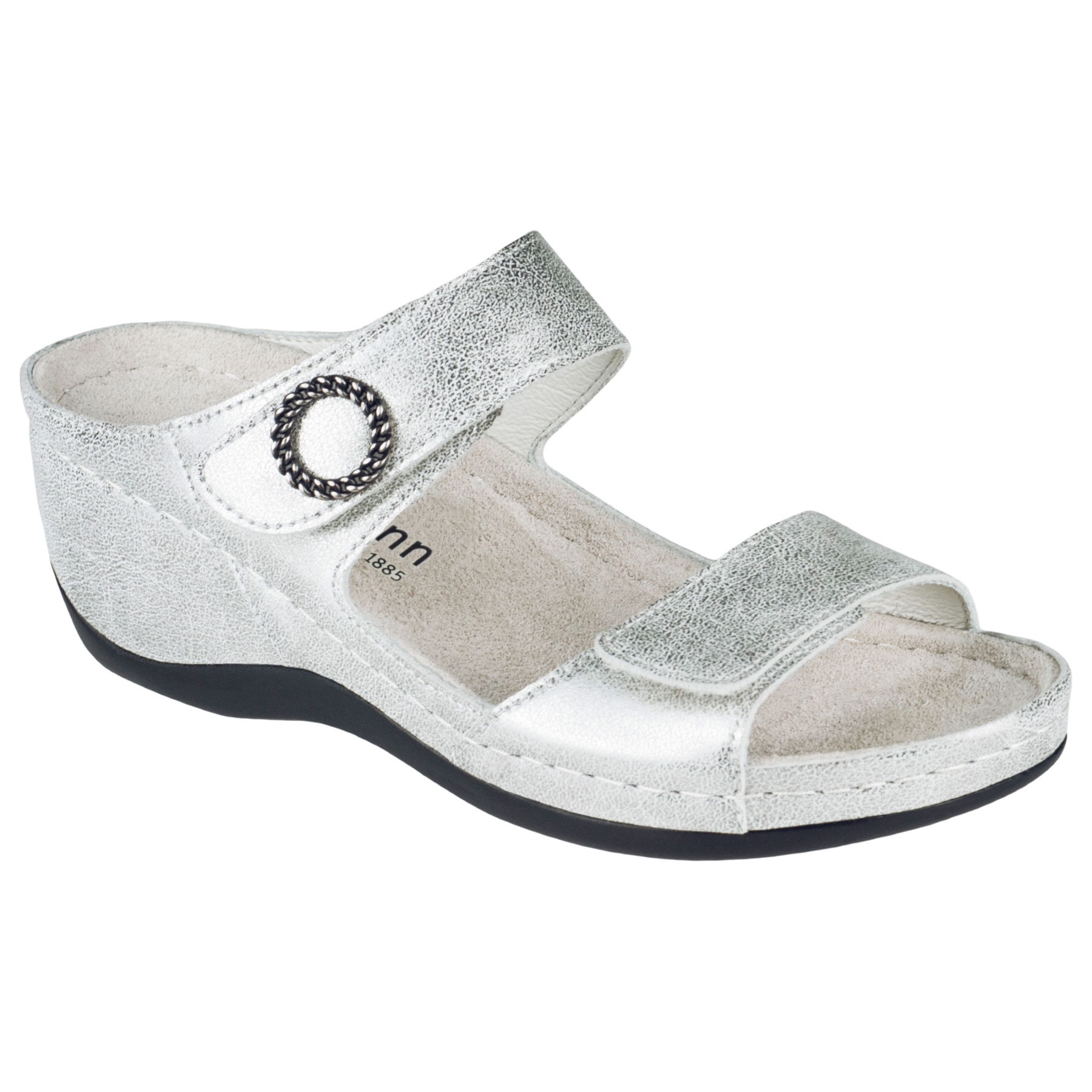 mehrfarbige pantolette 3-4 ansicht