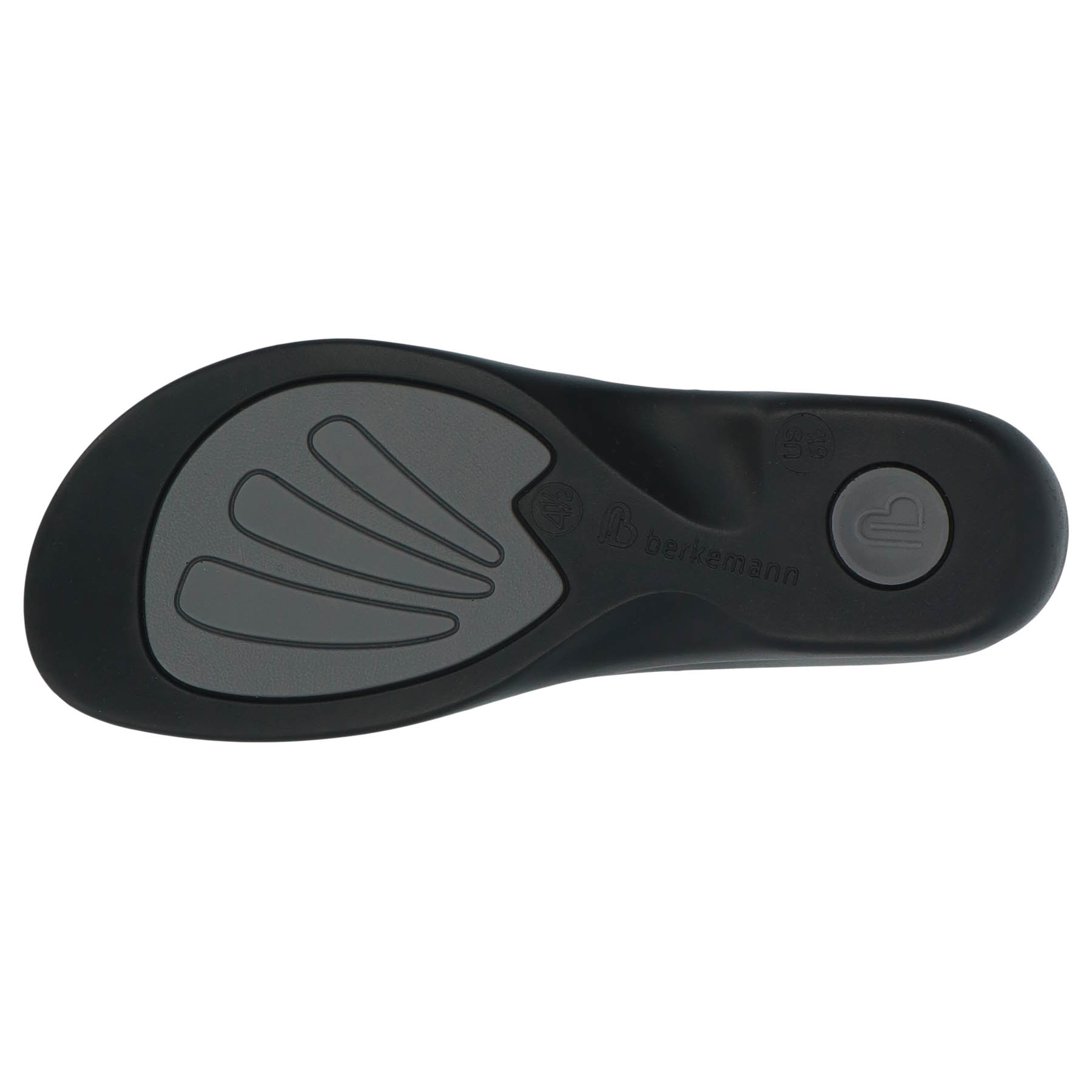 blaue pantolette sohlenansicht