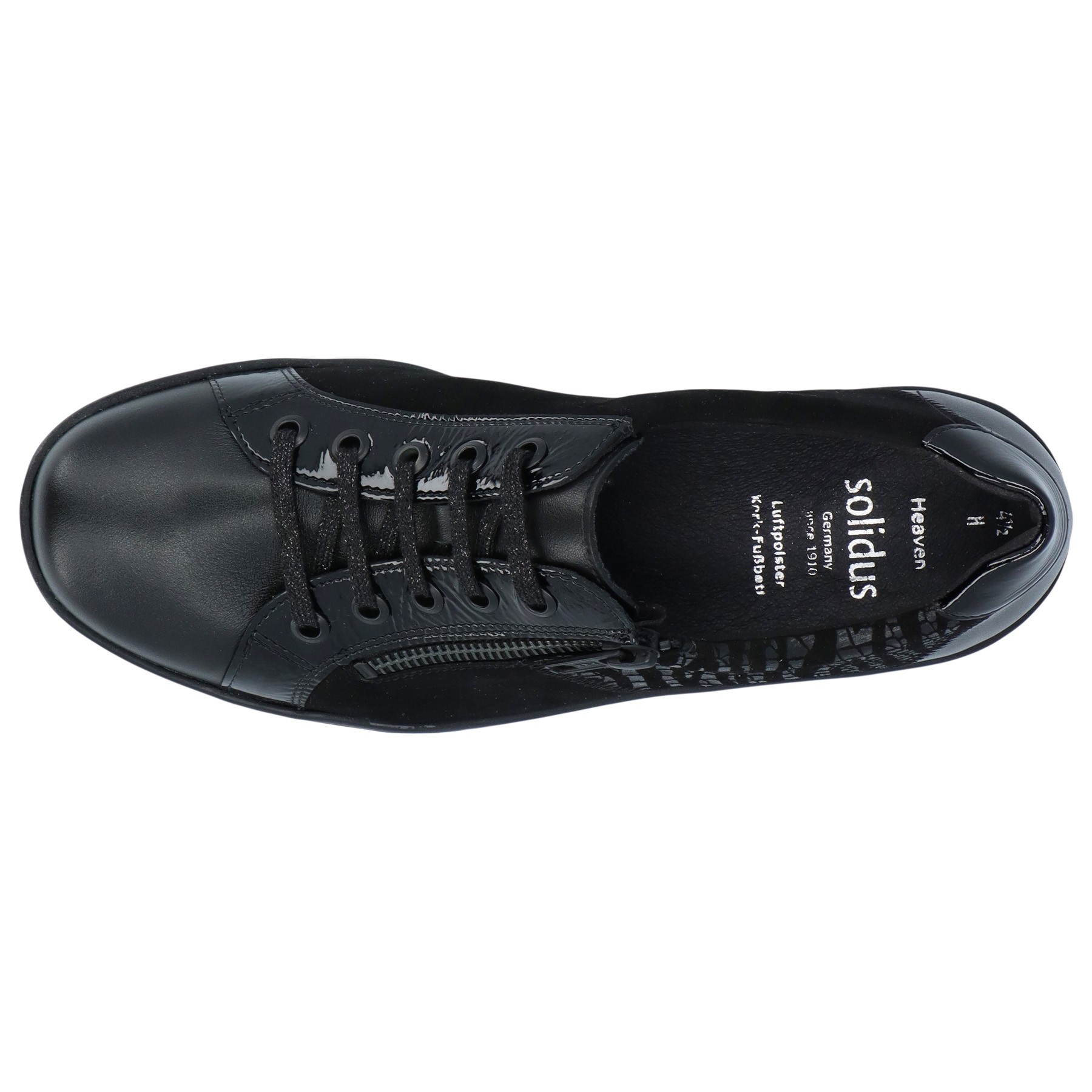 schwarze halbschuh draufsicht