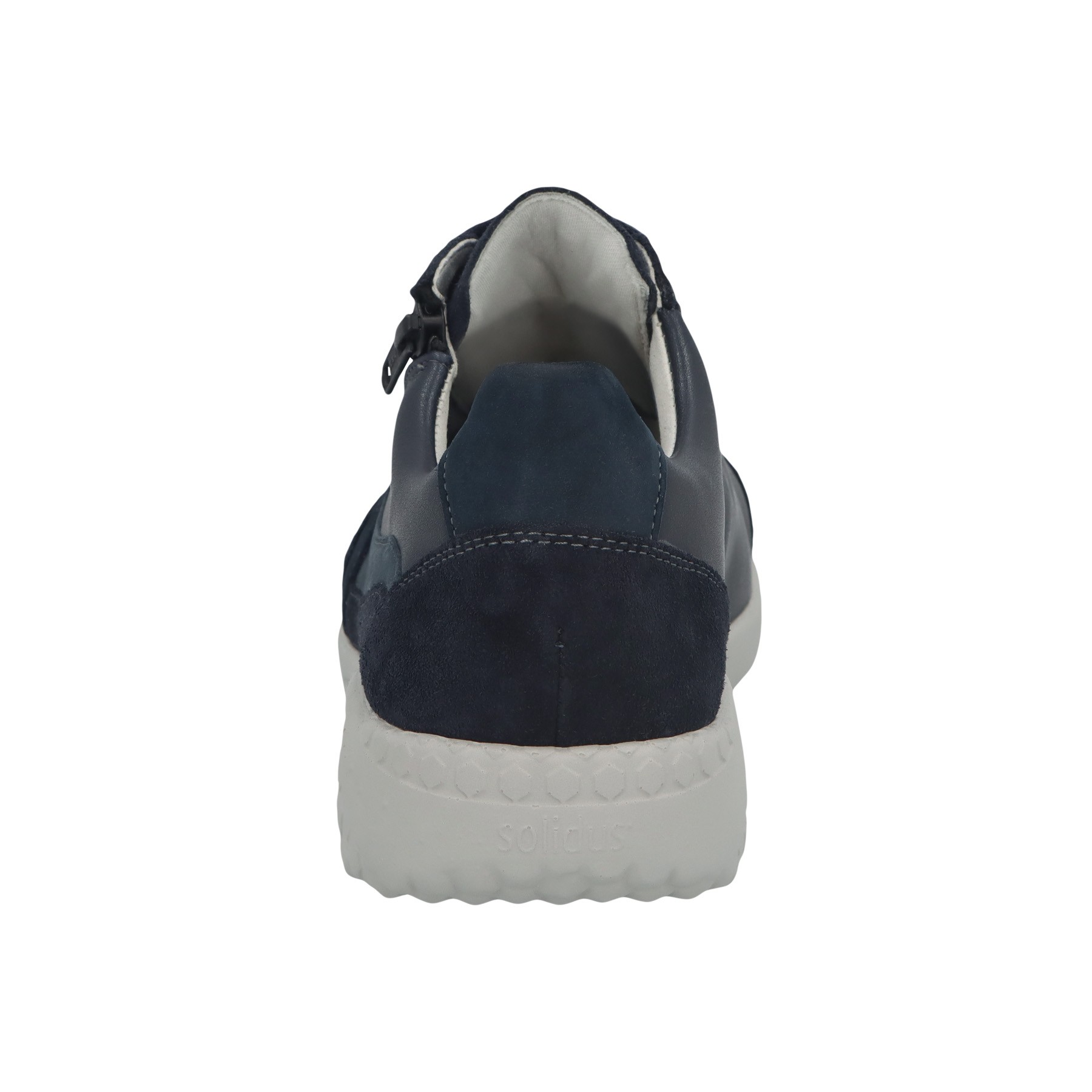 blaue halbschuh hinteransicht