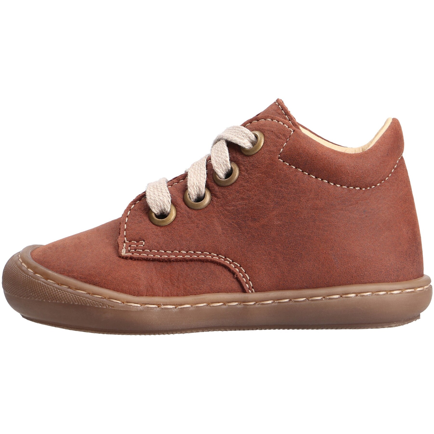 braune lauflernschuhe seitenansicht links