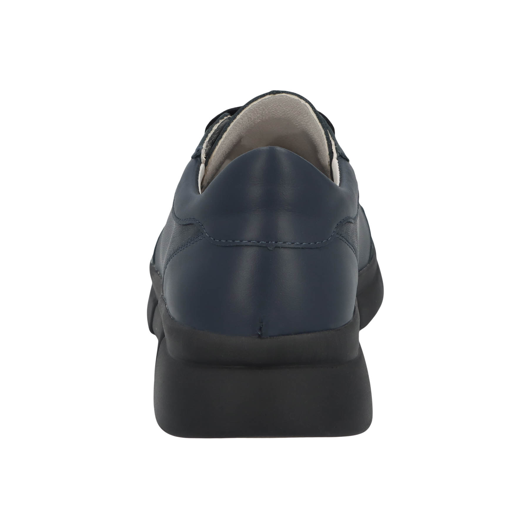 blaue halbschuh hinteransicht