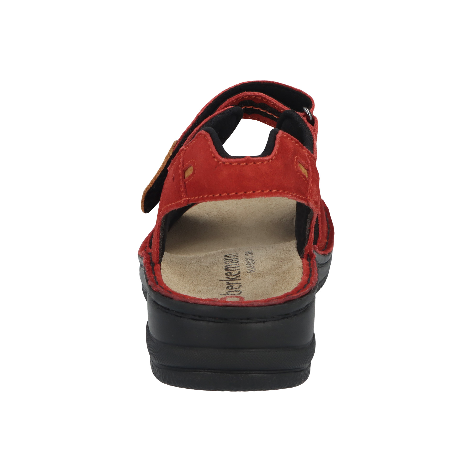 rote sandale hinteransicht