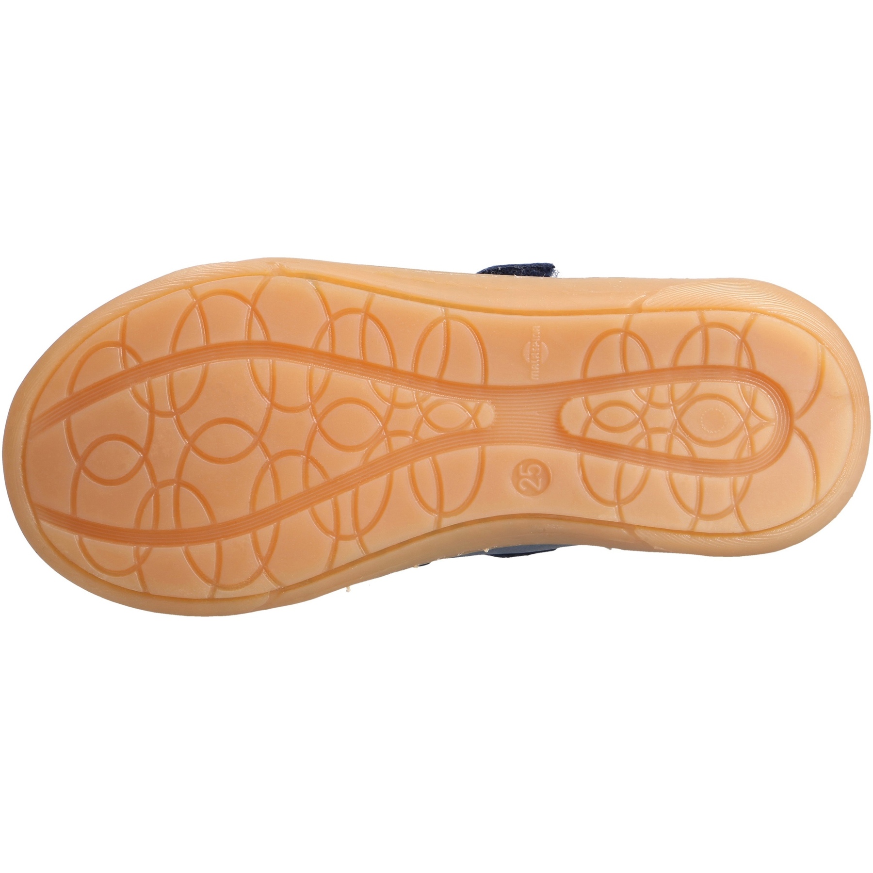 blaue halbschuh sohlenansicht