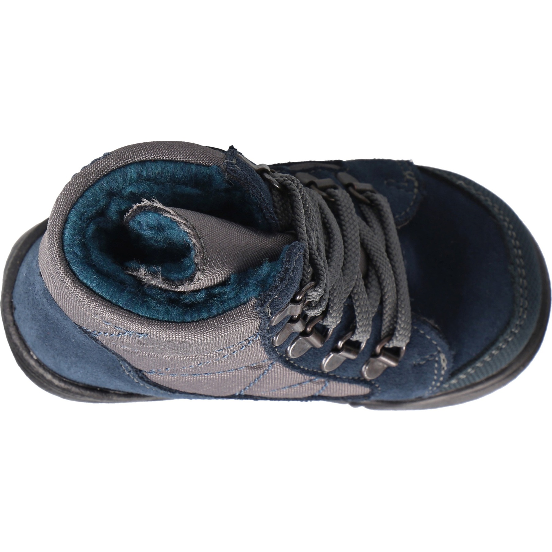 blaue stiefeletten draufsicht