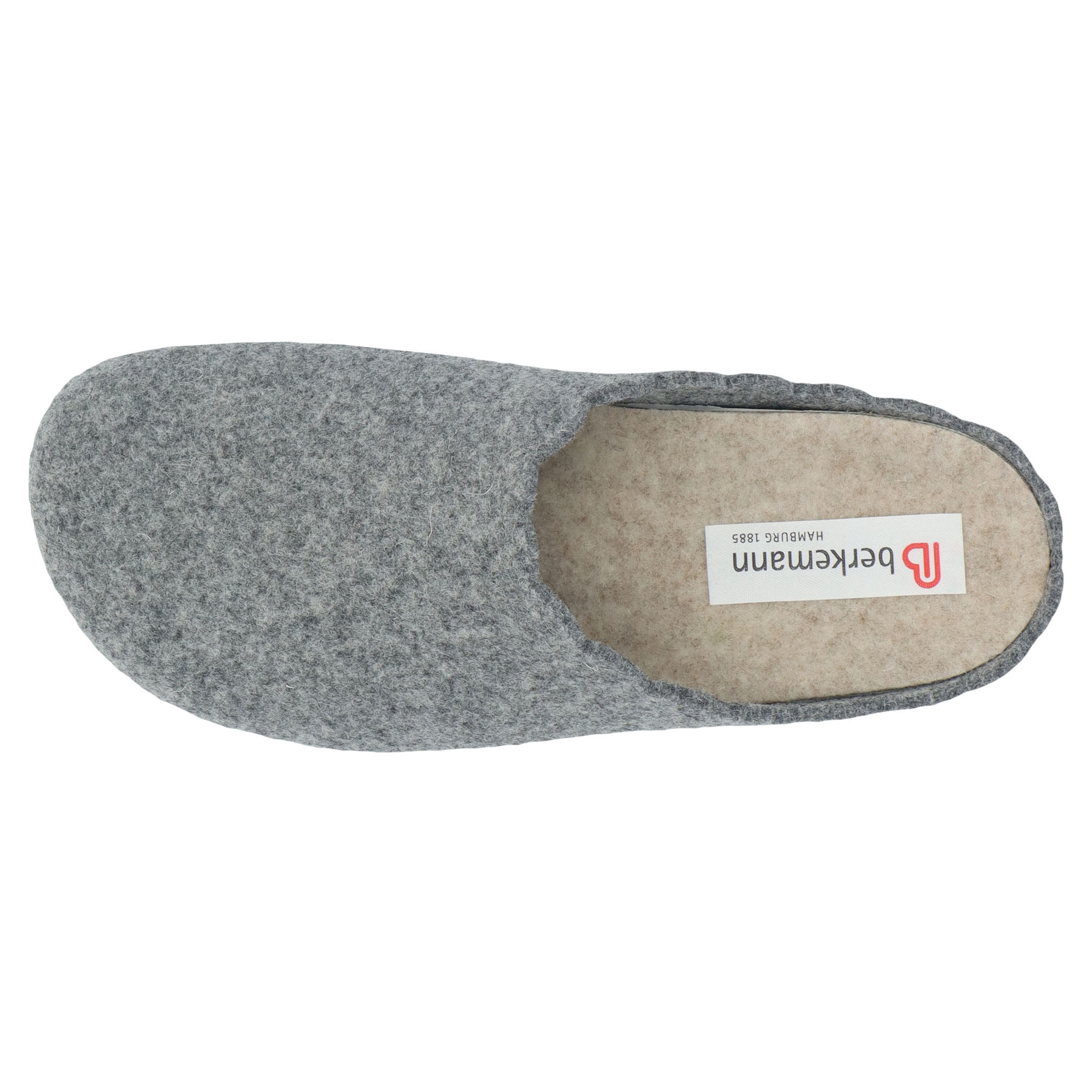 graue hausschuhe draufsicht