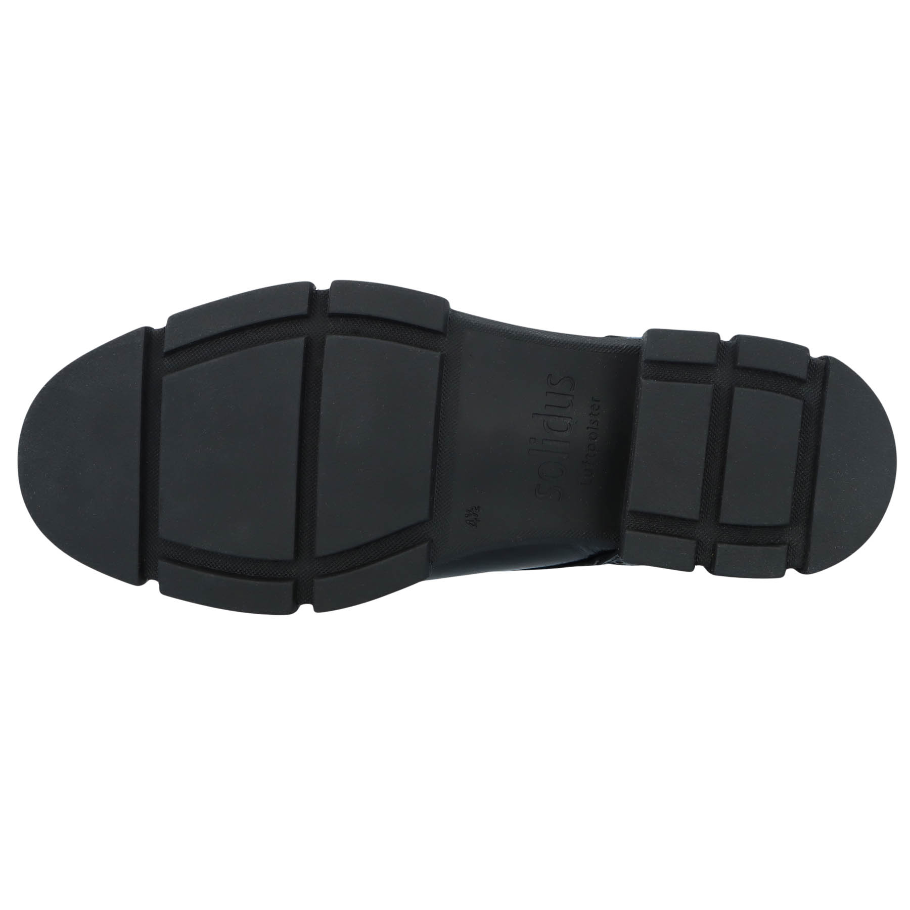 schwarze halbschuh sohlenansicht