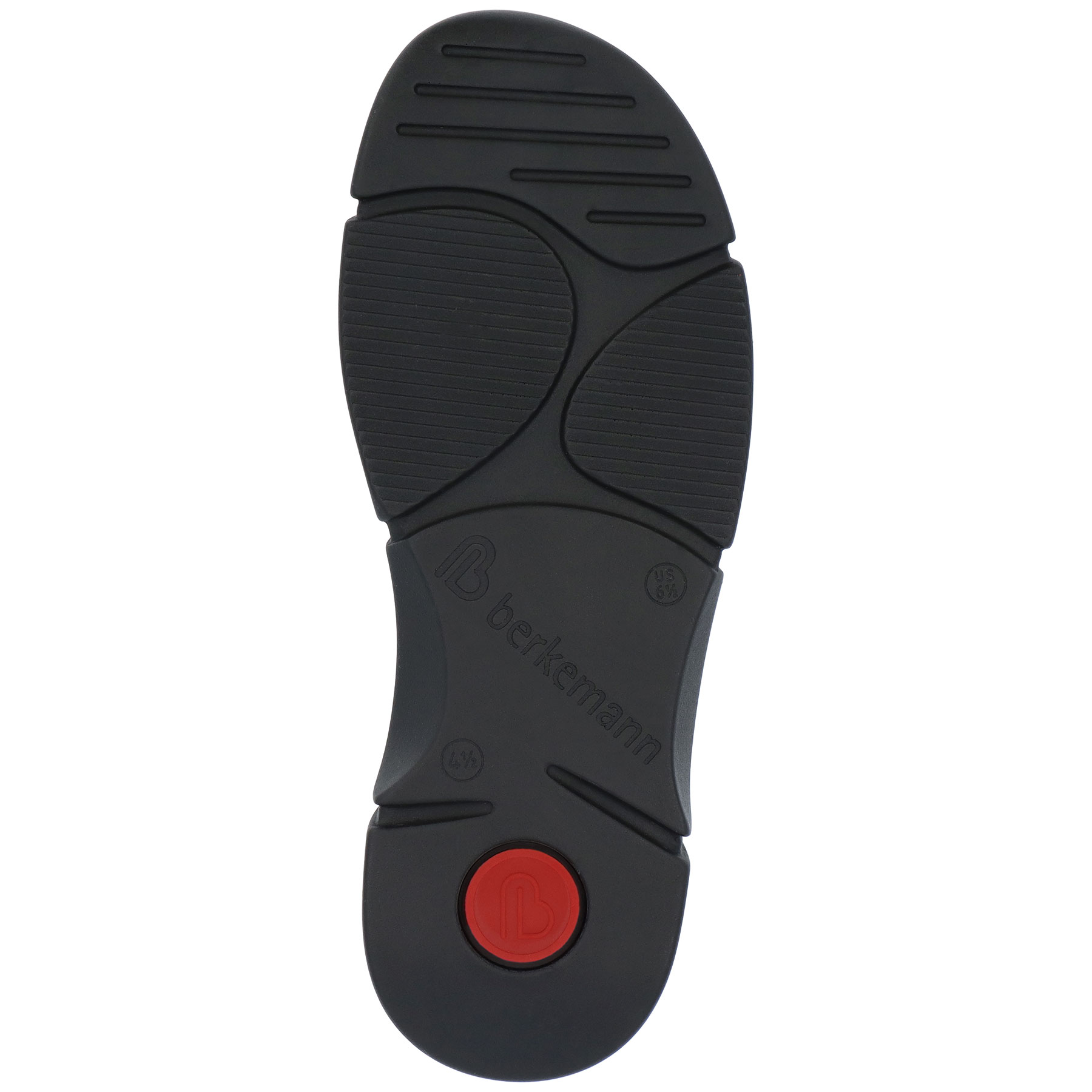 rote halbschuh sohlenansicht