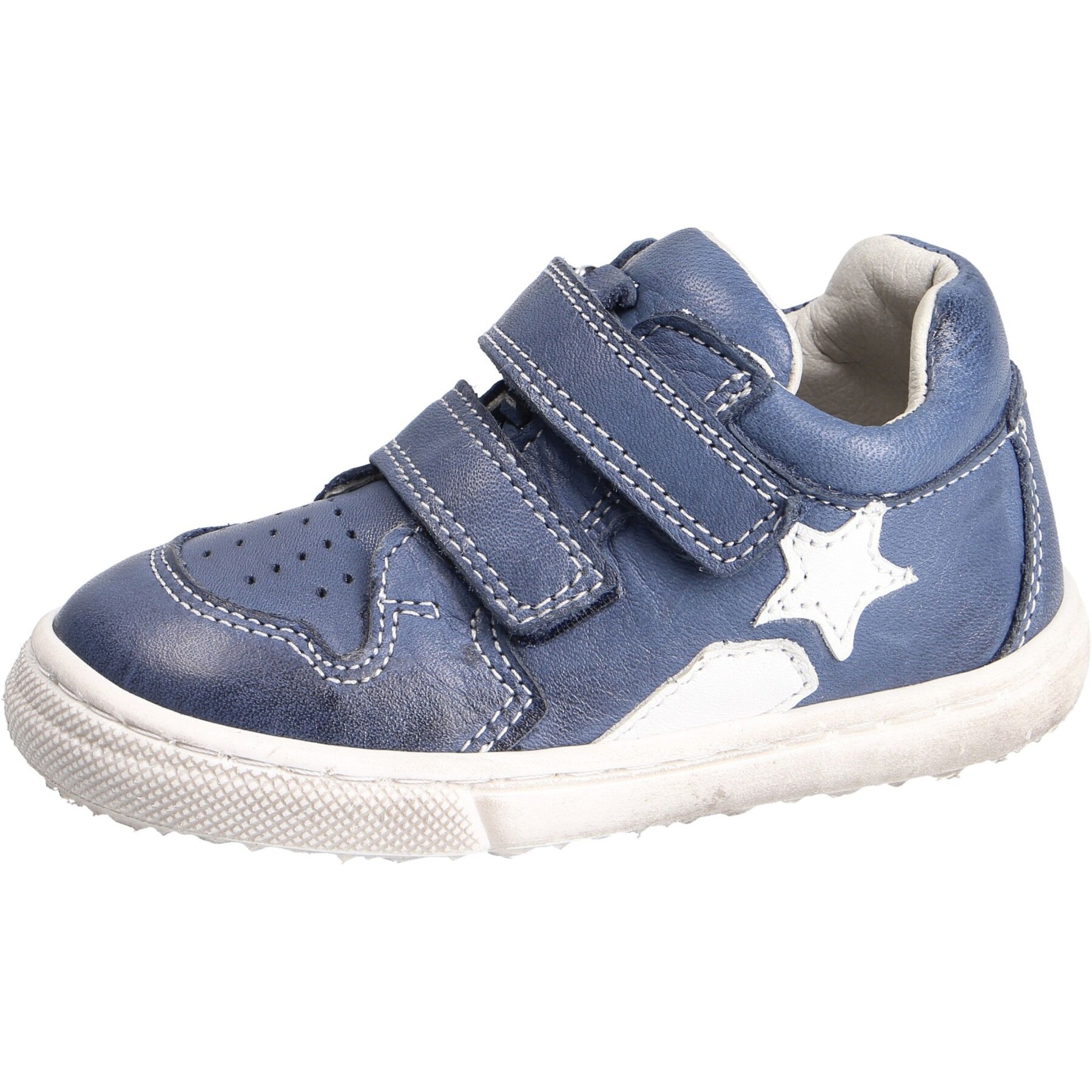 Nappa blu/weiss Kaltfutter