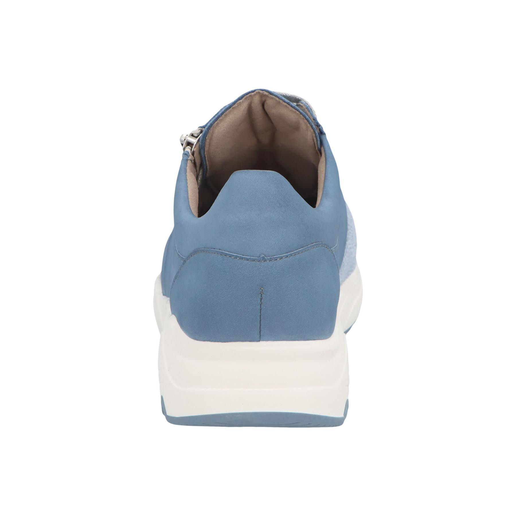 blaue halbschuh hinteransicht