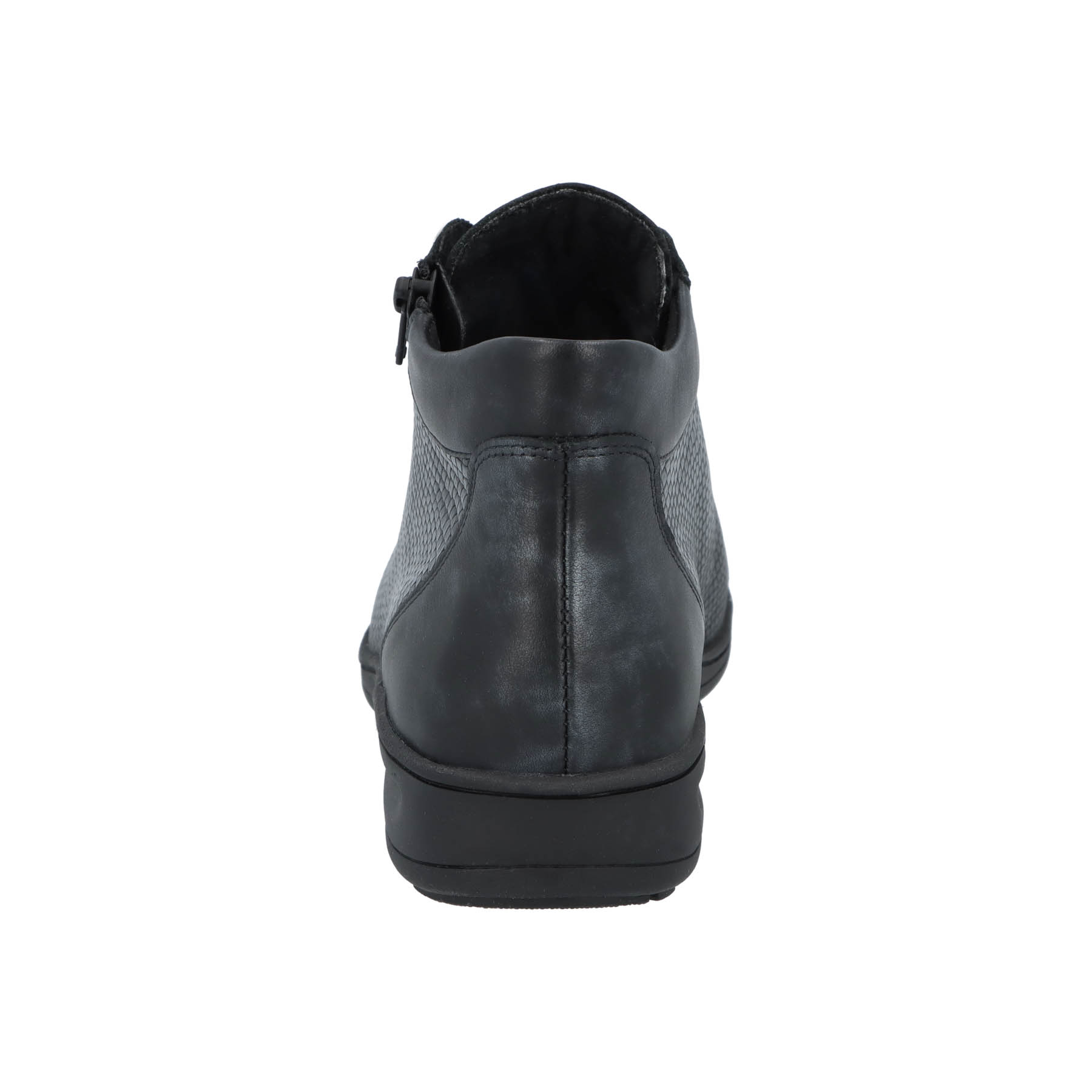 graue stiefel hinteransicht