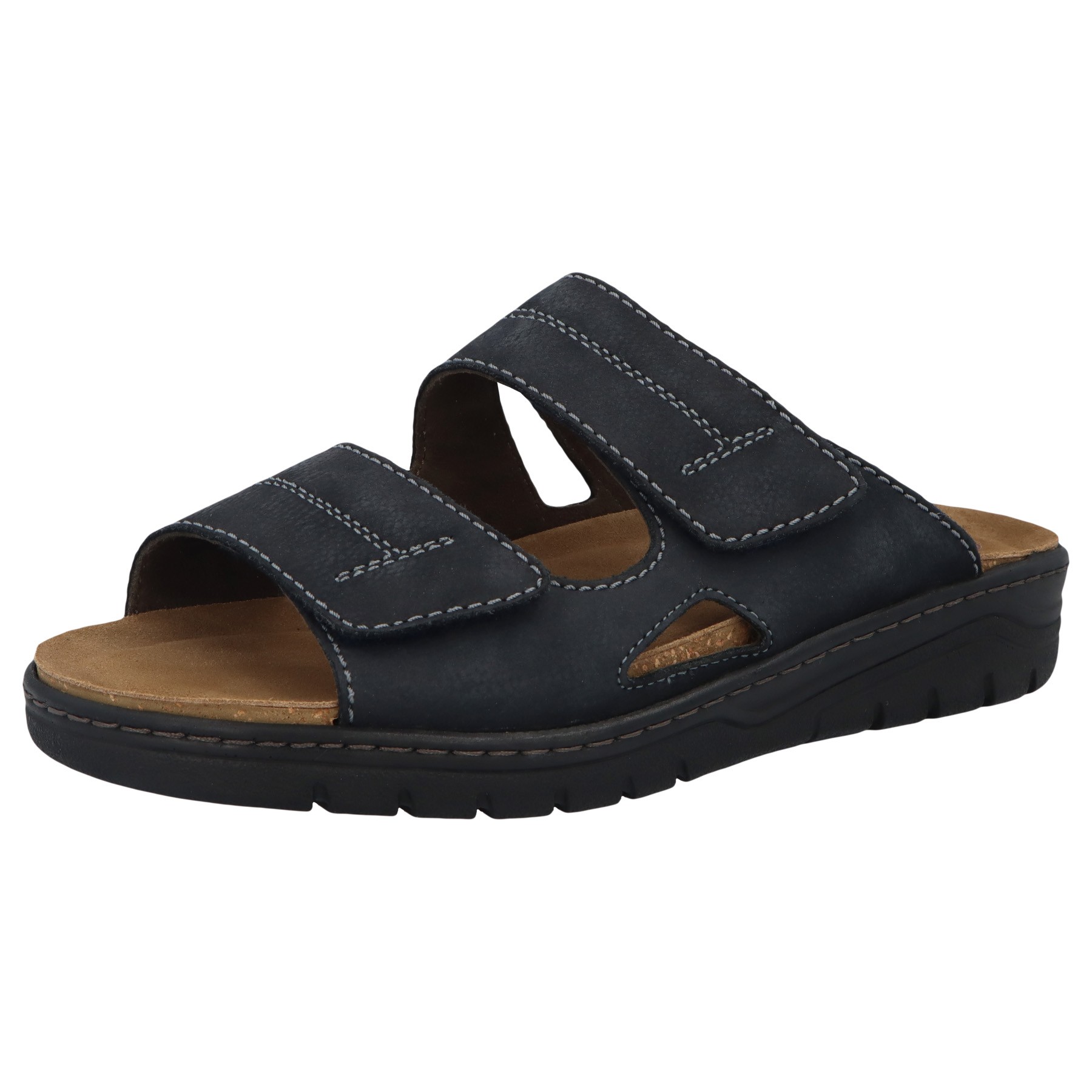 blaue pantolette 3-4 ansicht