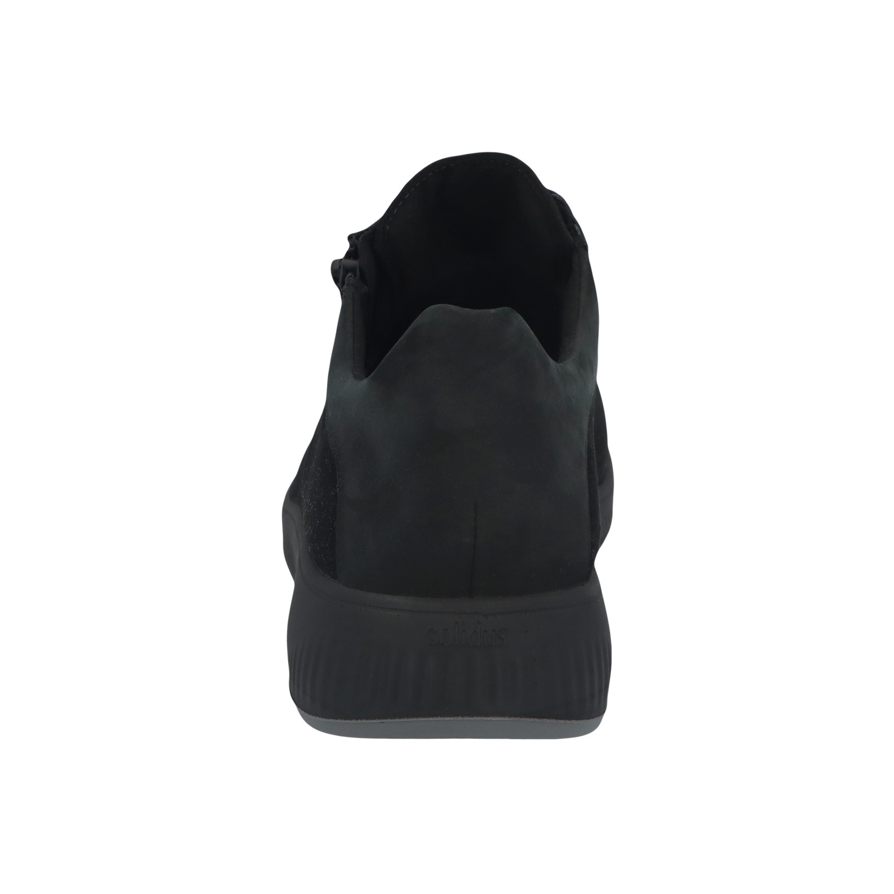 schwarze halbschuh hinteransicht