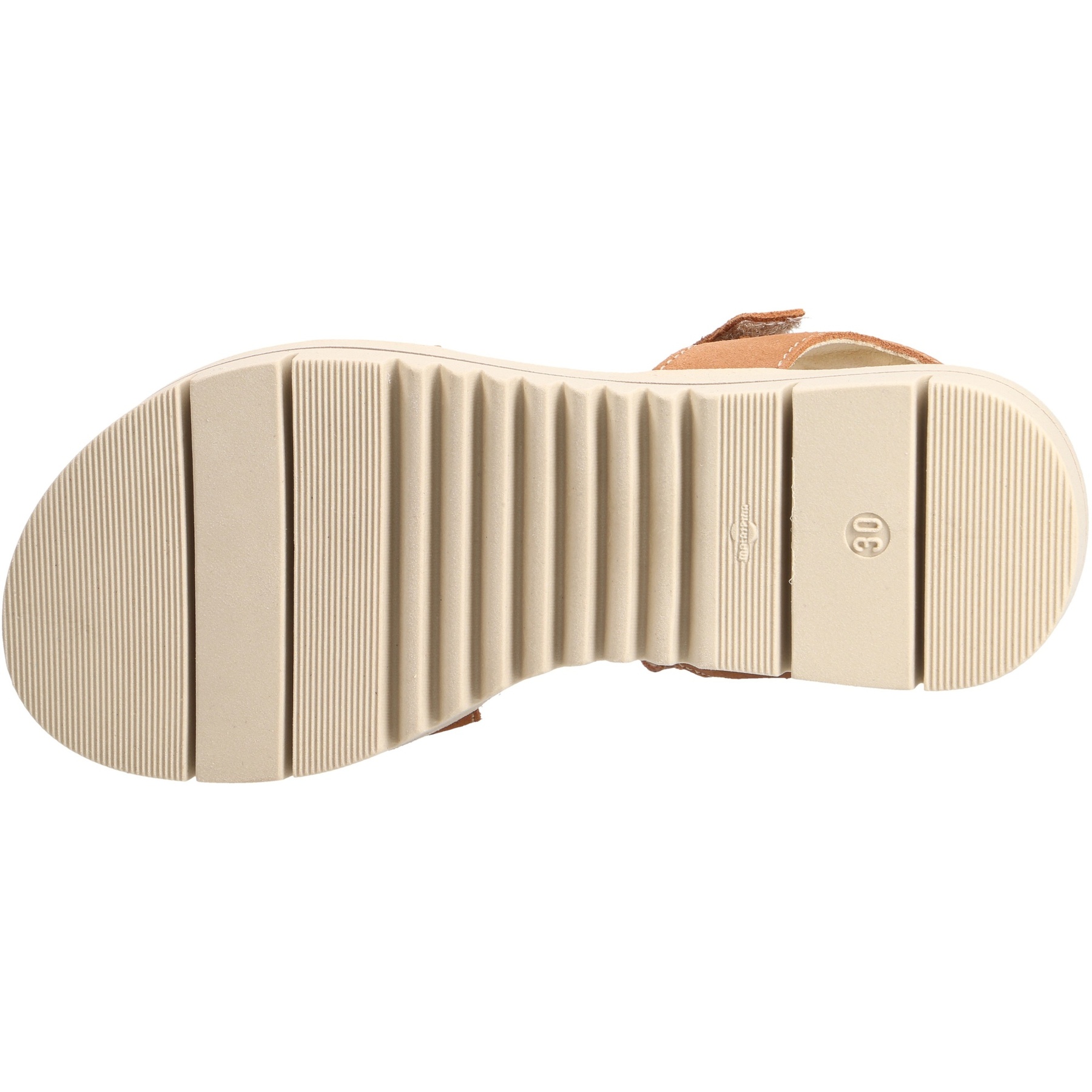 braune sandale sohlenansicht