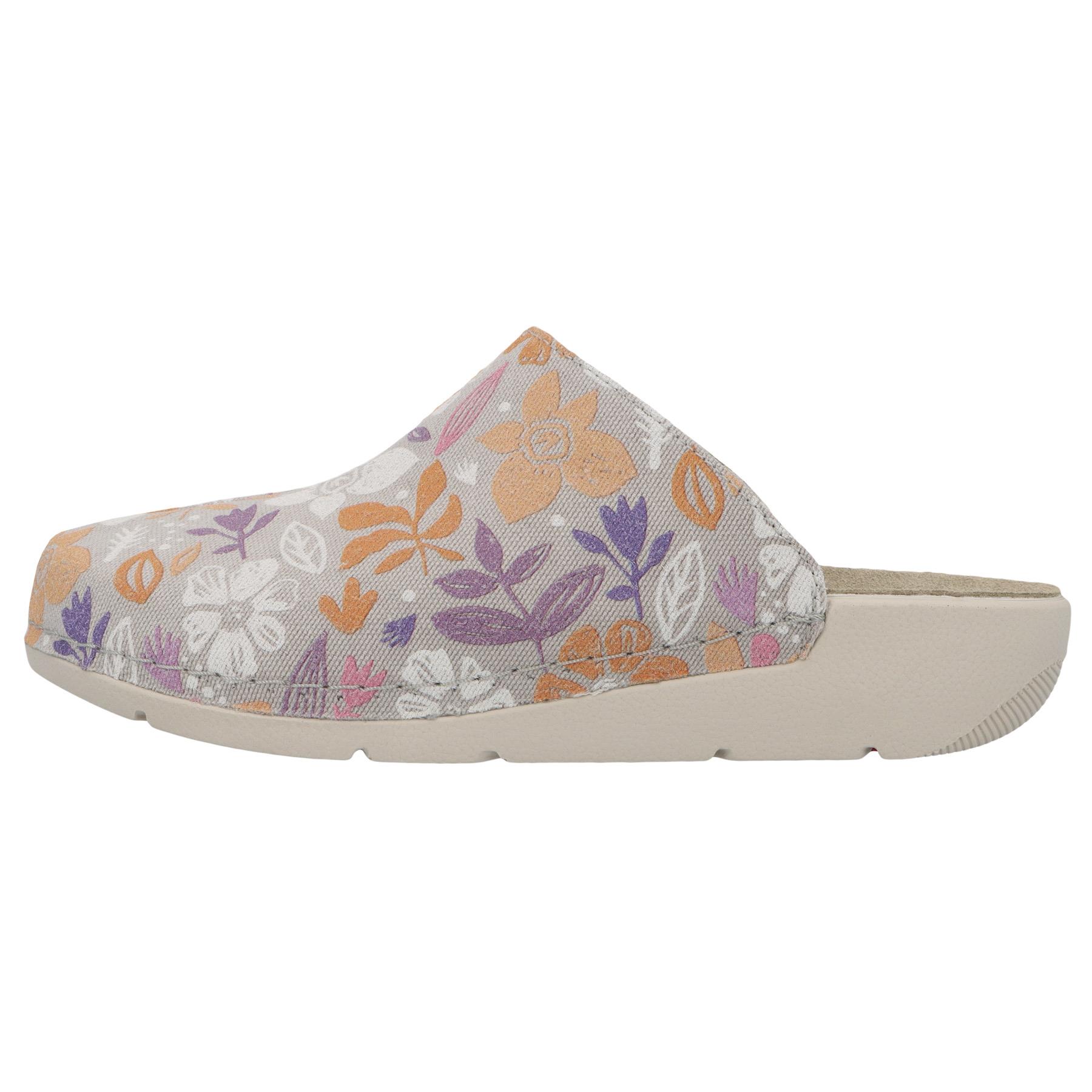 mehrfarbige clogs seitenansicht links