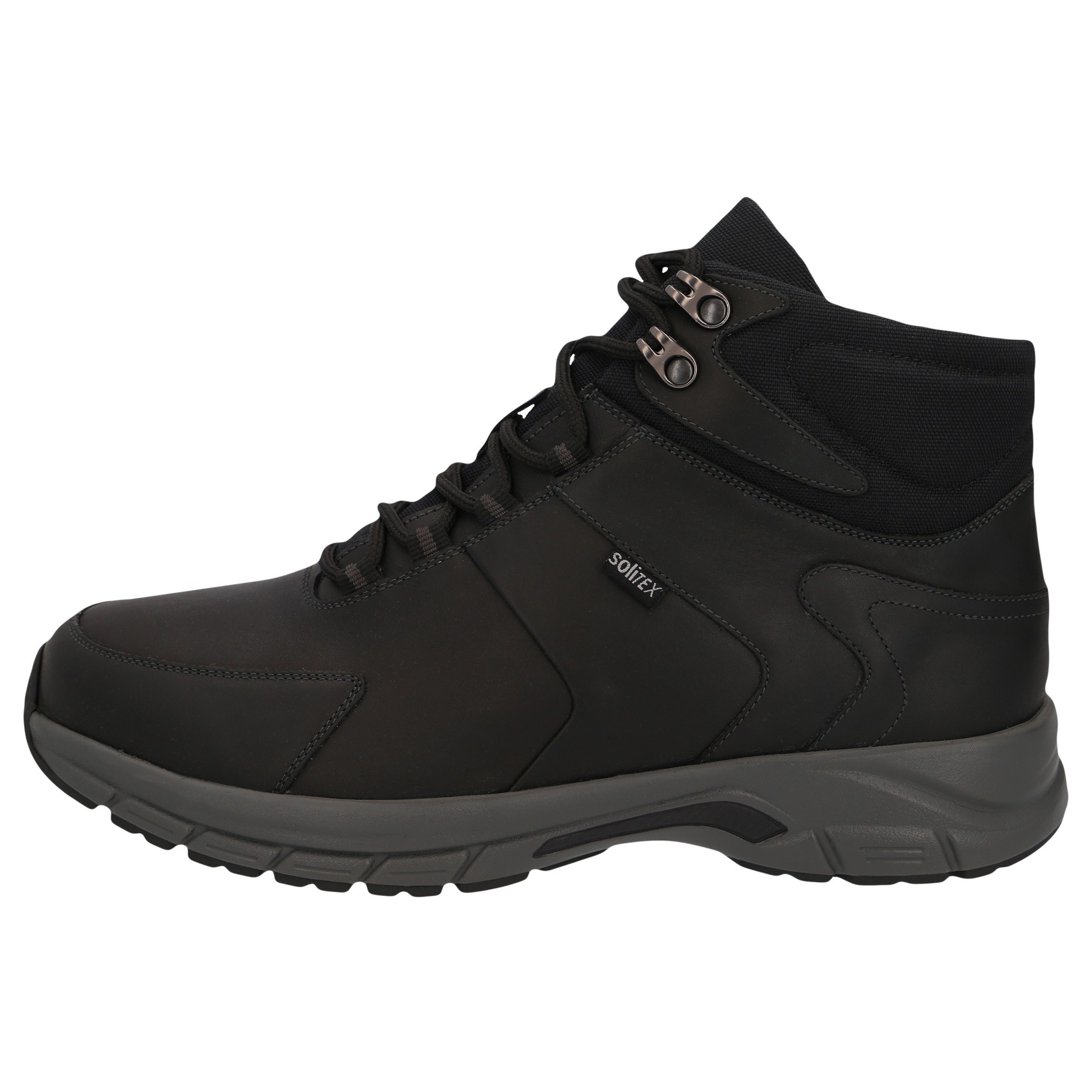 schwarze stiefel seitenansicht links