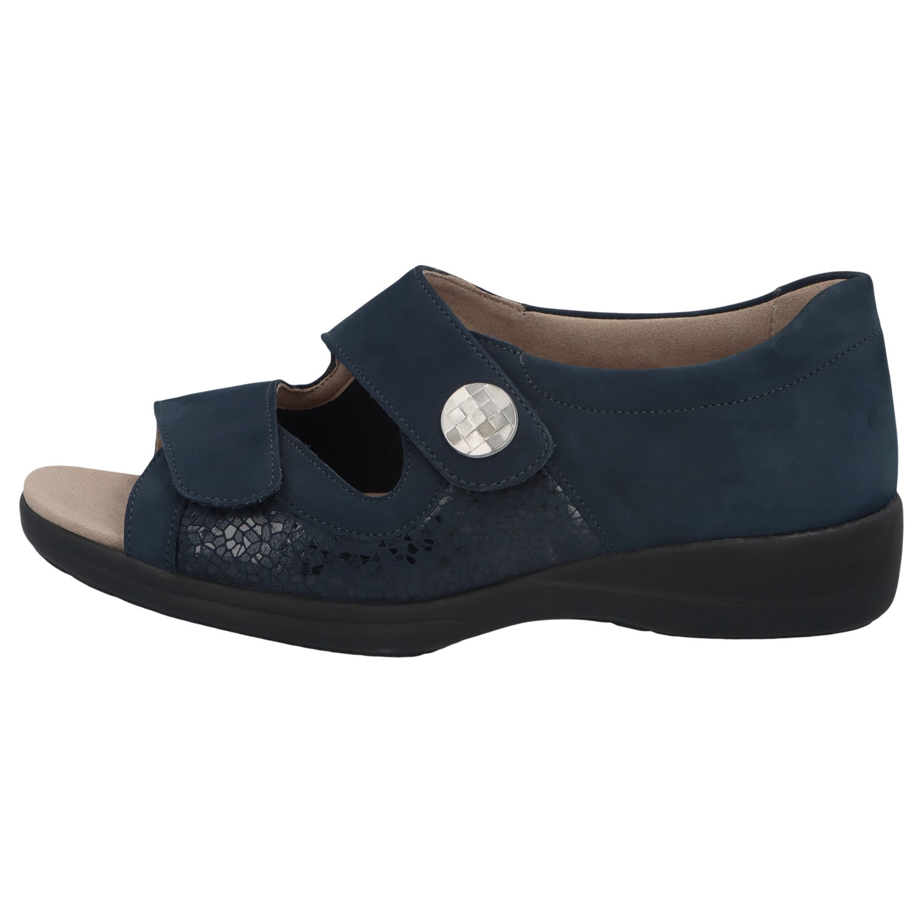 blaue sandale seitenansicht links