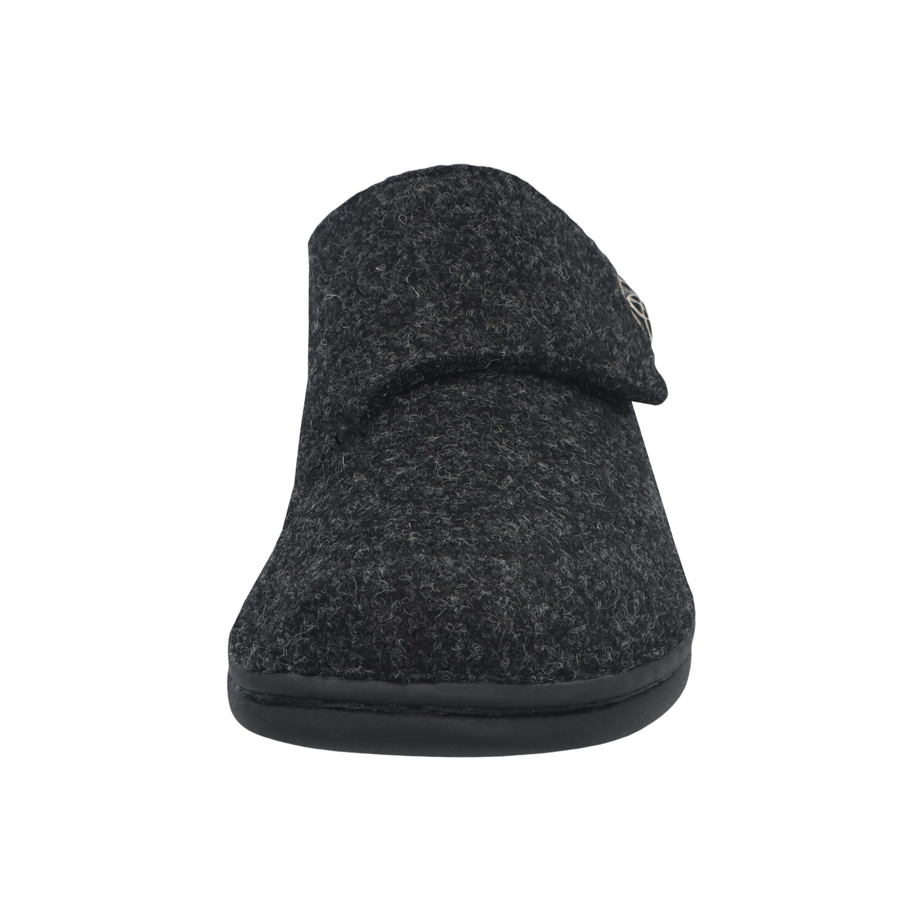 graue hausschuhe vorderansicht