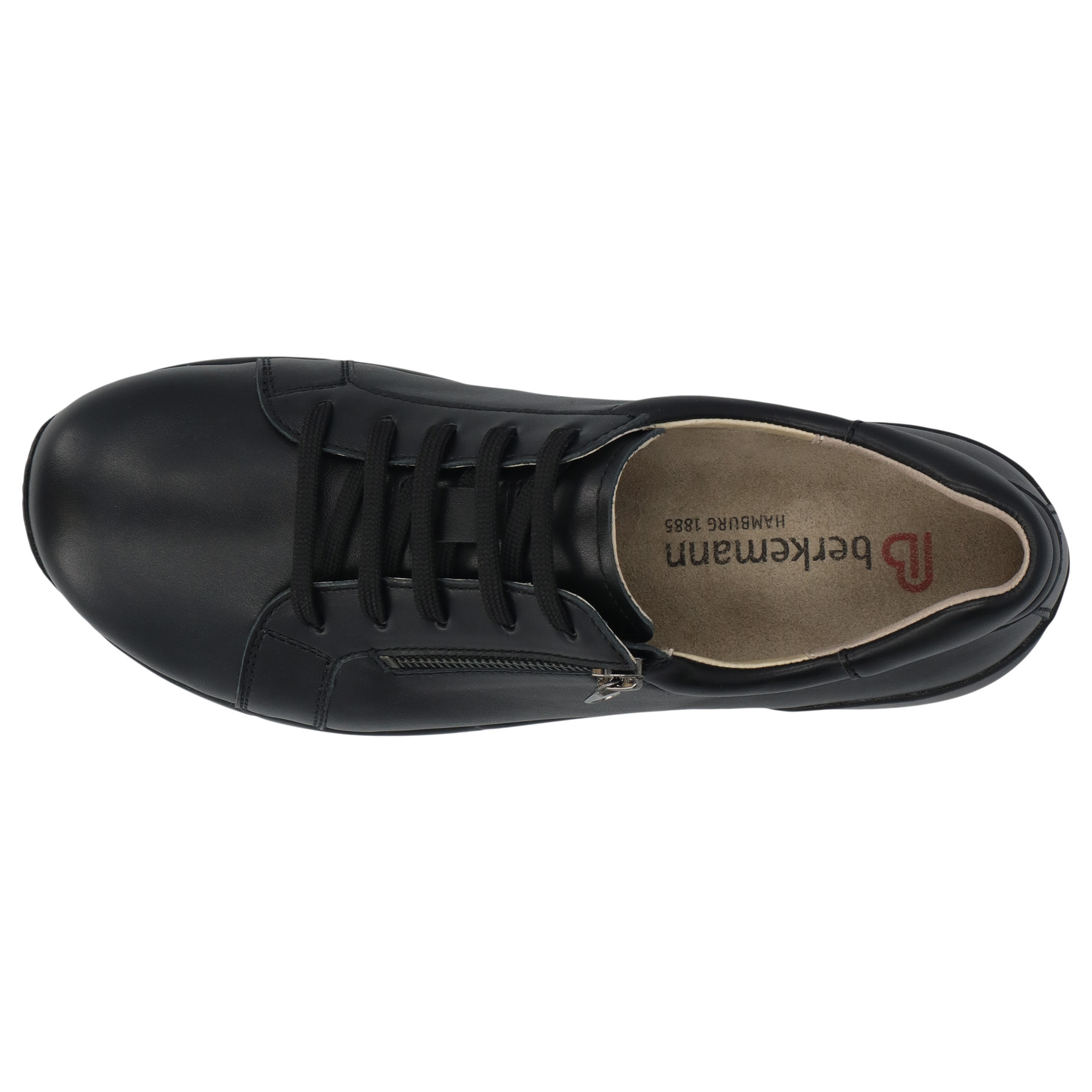 schwarze halbschuh draufsicht