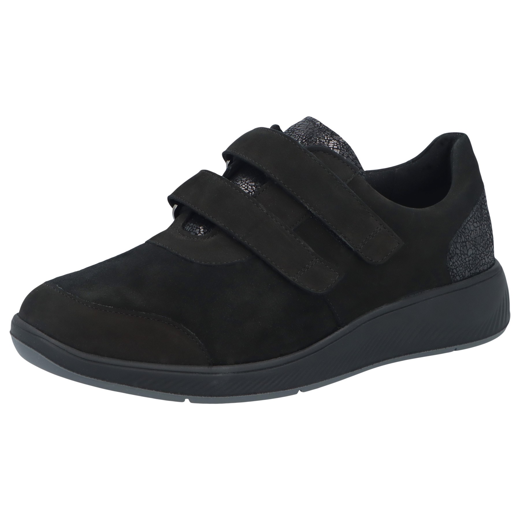 schwarze slipper 3-4 ansicht