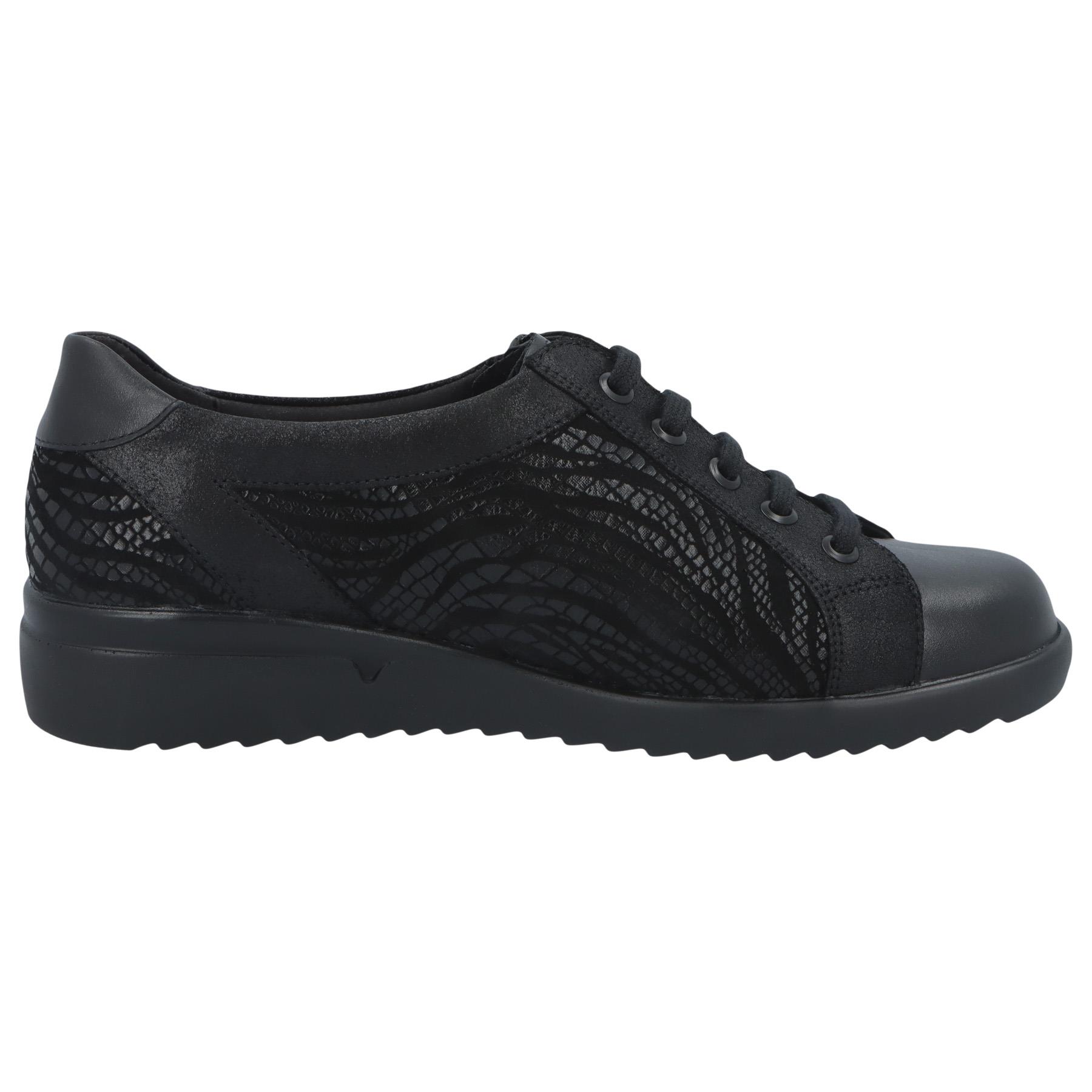 schwarze halbschuh seitenansicht rechts